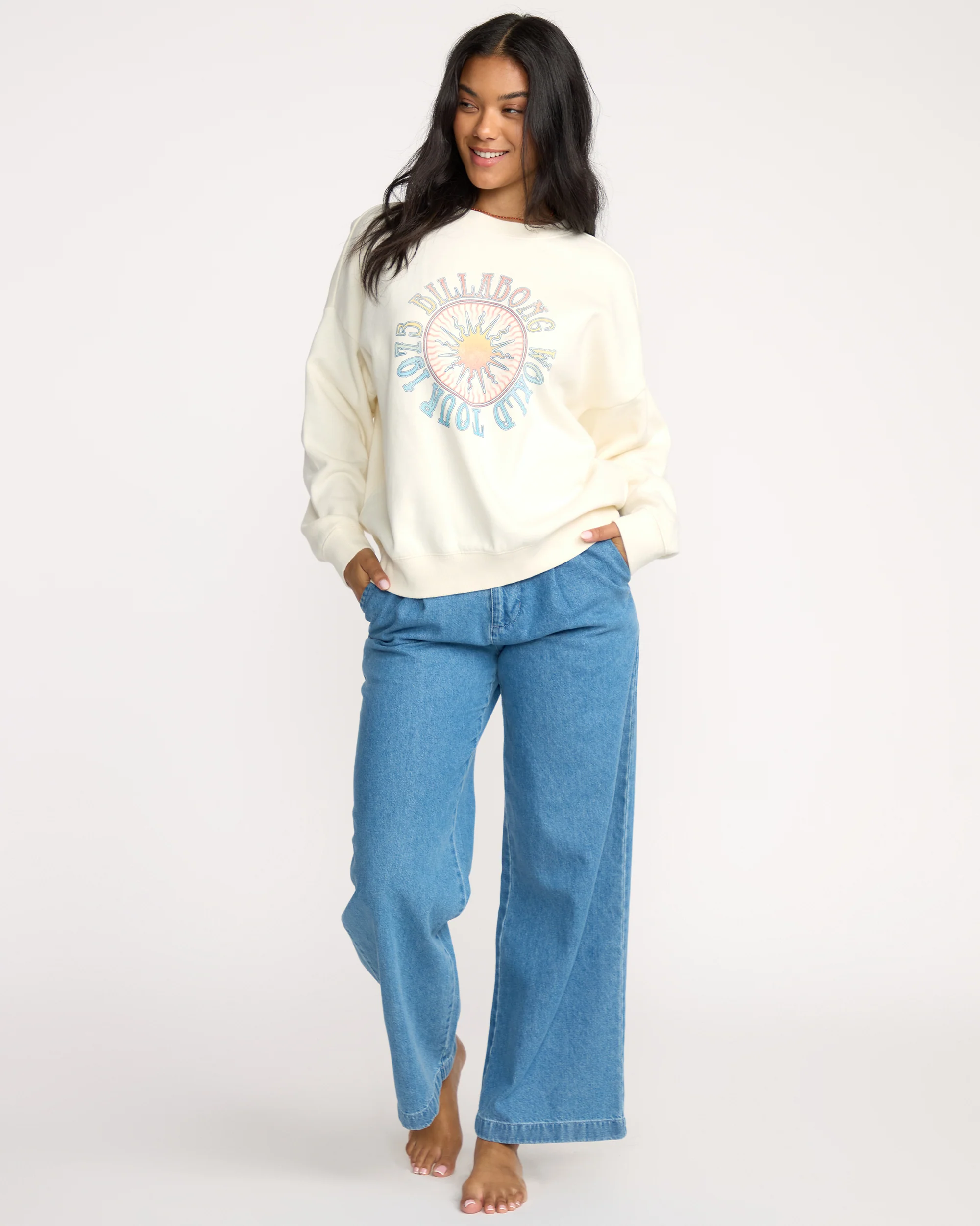 Echo Crewneck Sweatshirt - Salt Crystal - Image 4
