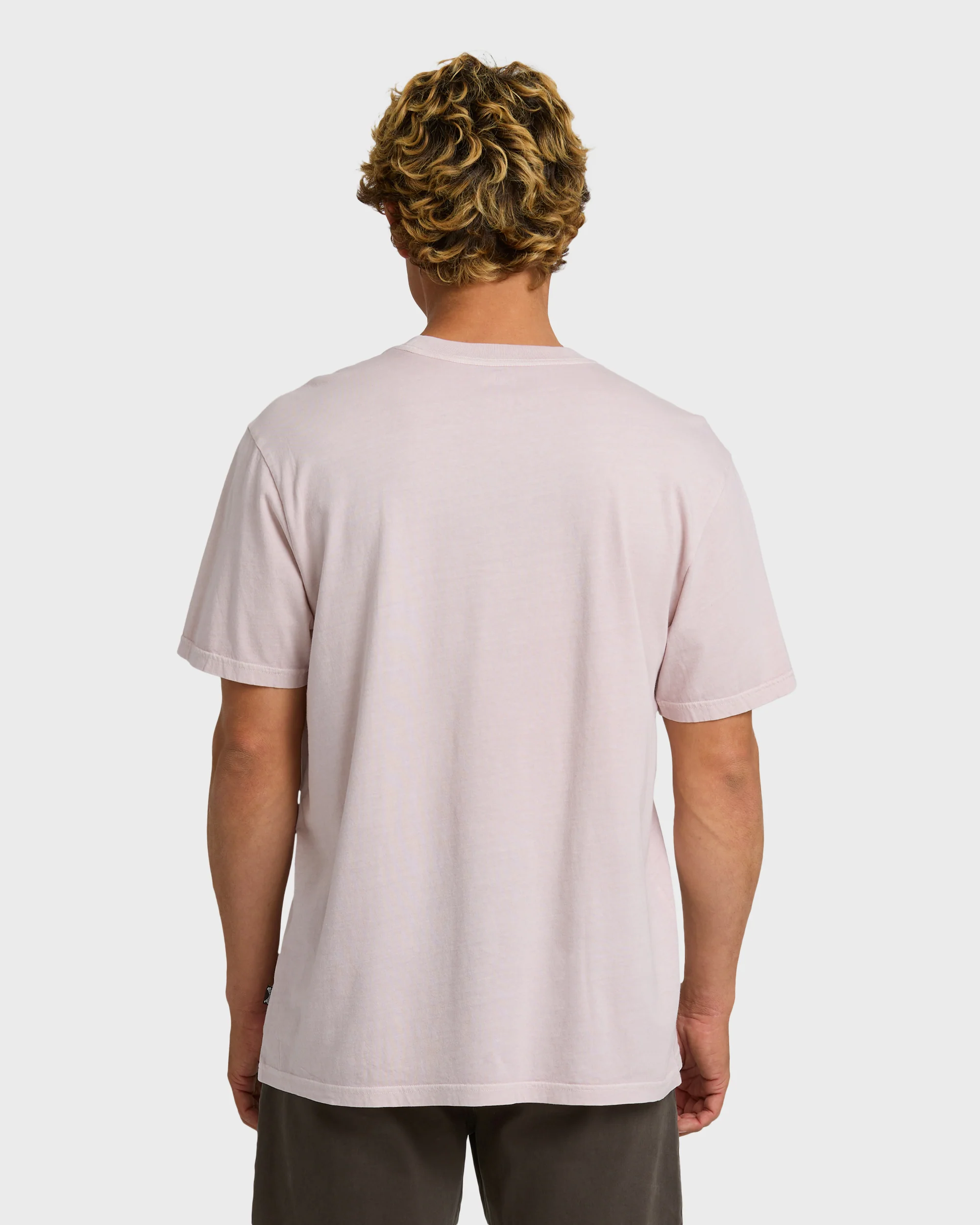 Essential Pocket Wave Washed Premium Short Sleeve T-Shirt - Dusty Purple - Image 2