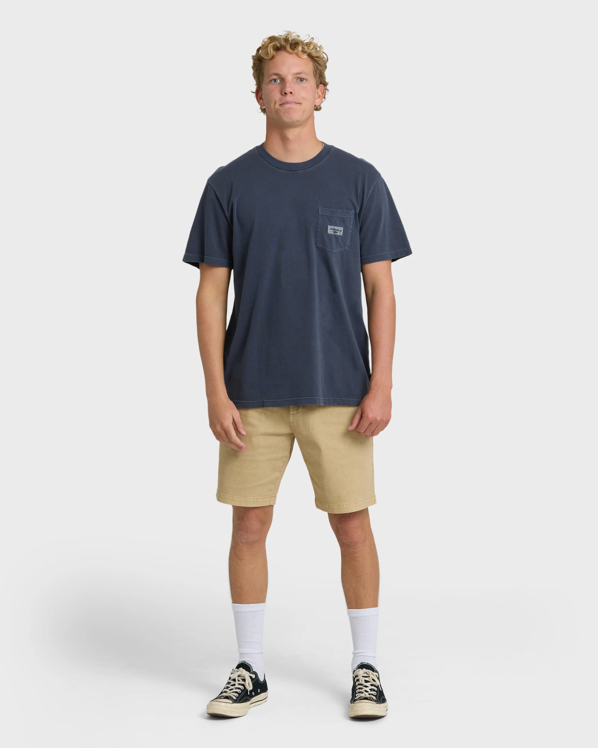 Essential Pocket Wave Washed Premium Short Sleeve T-Shirt - Graystone - Image 4