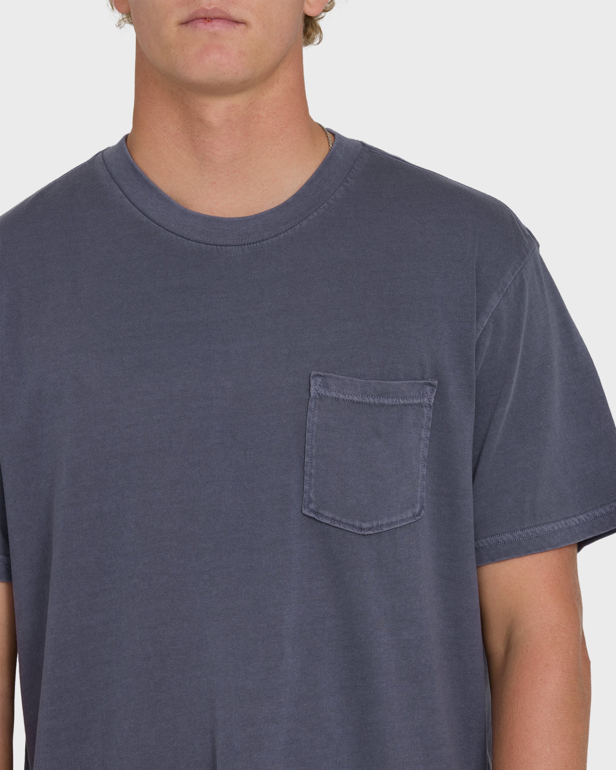 Essential Wave Washed Premium Short Sleeve Pocket Tee - Graystone - Image 5