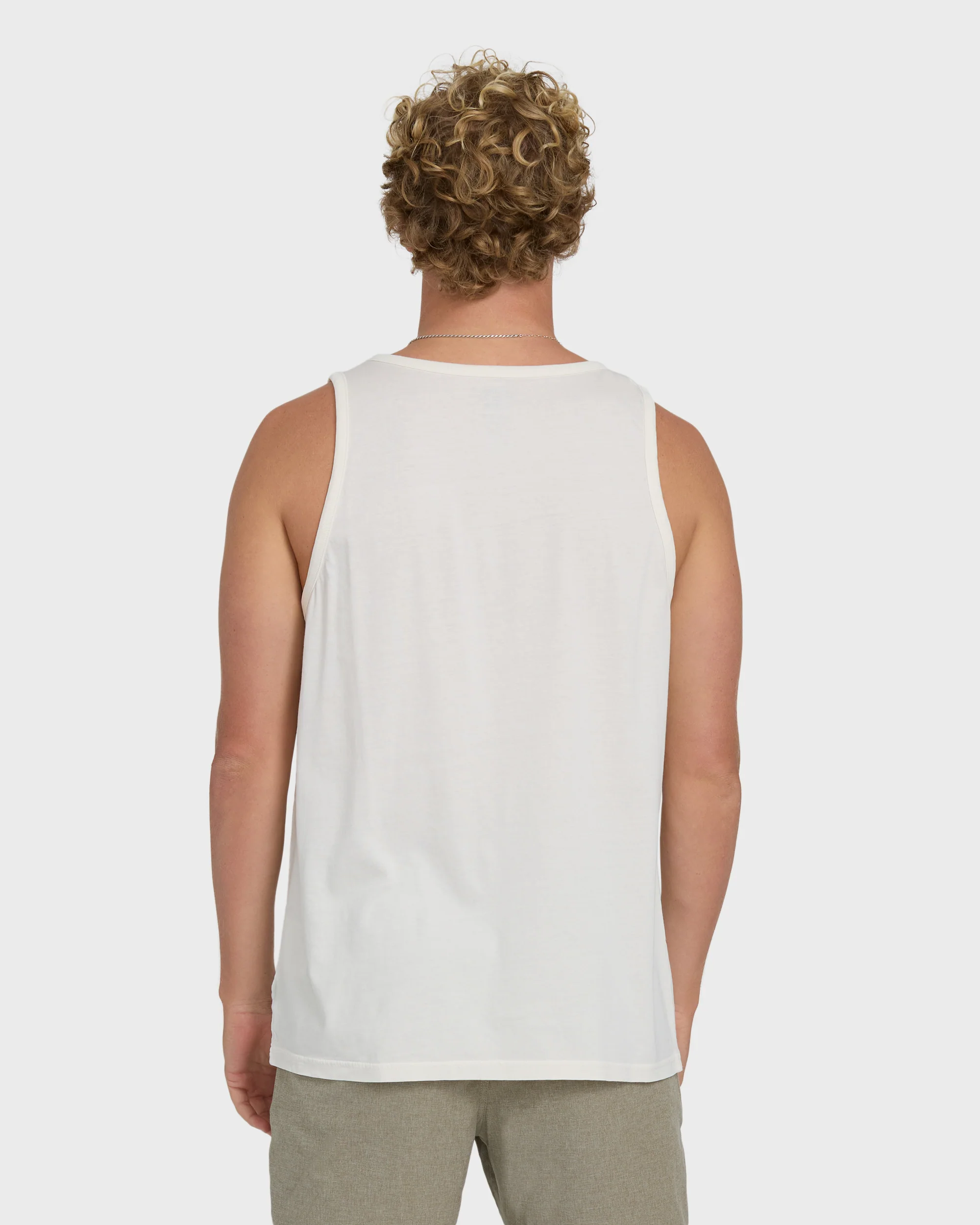 Essential Pocket Wave Washed Premium Tank Top - Off White - Image 2