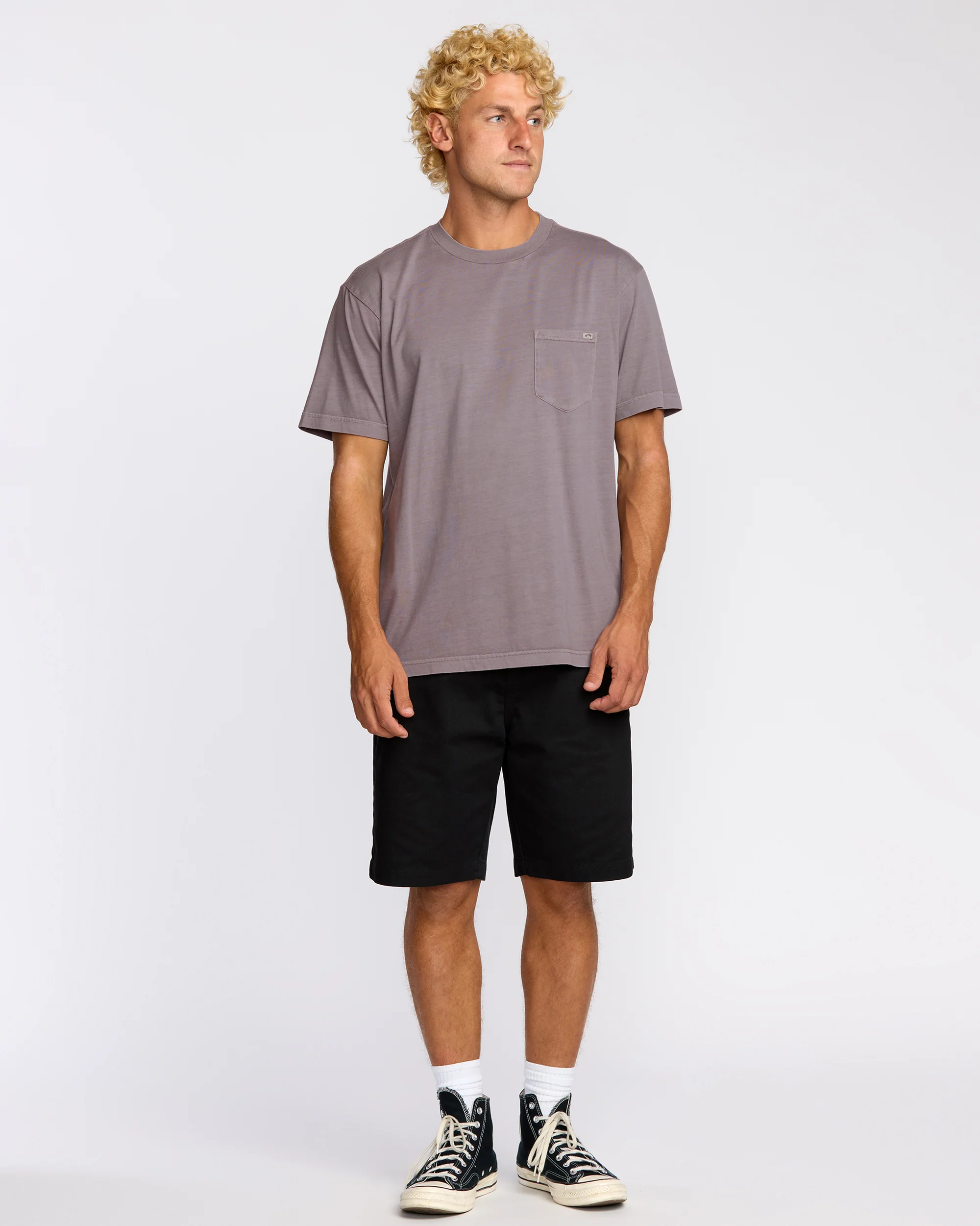Essential Premium Wave Wash T-Shirt - Grey Violet - Image 4
