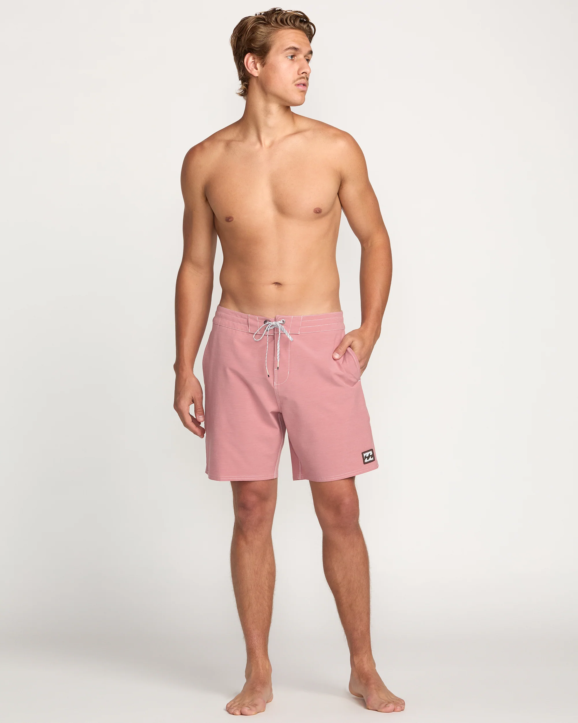 Every Other Day Lo Tide 18" Boardshorts - Dusty Rose - Image 6