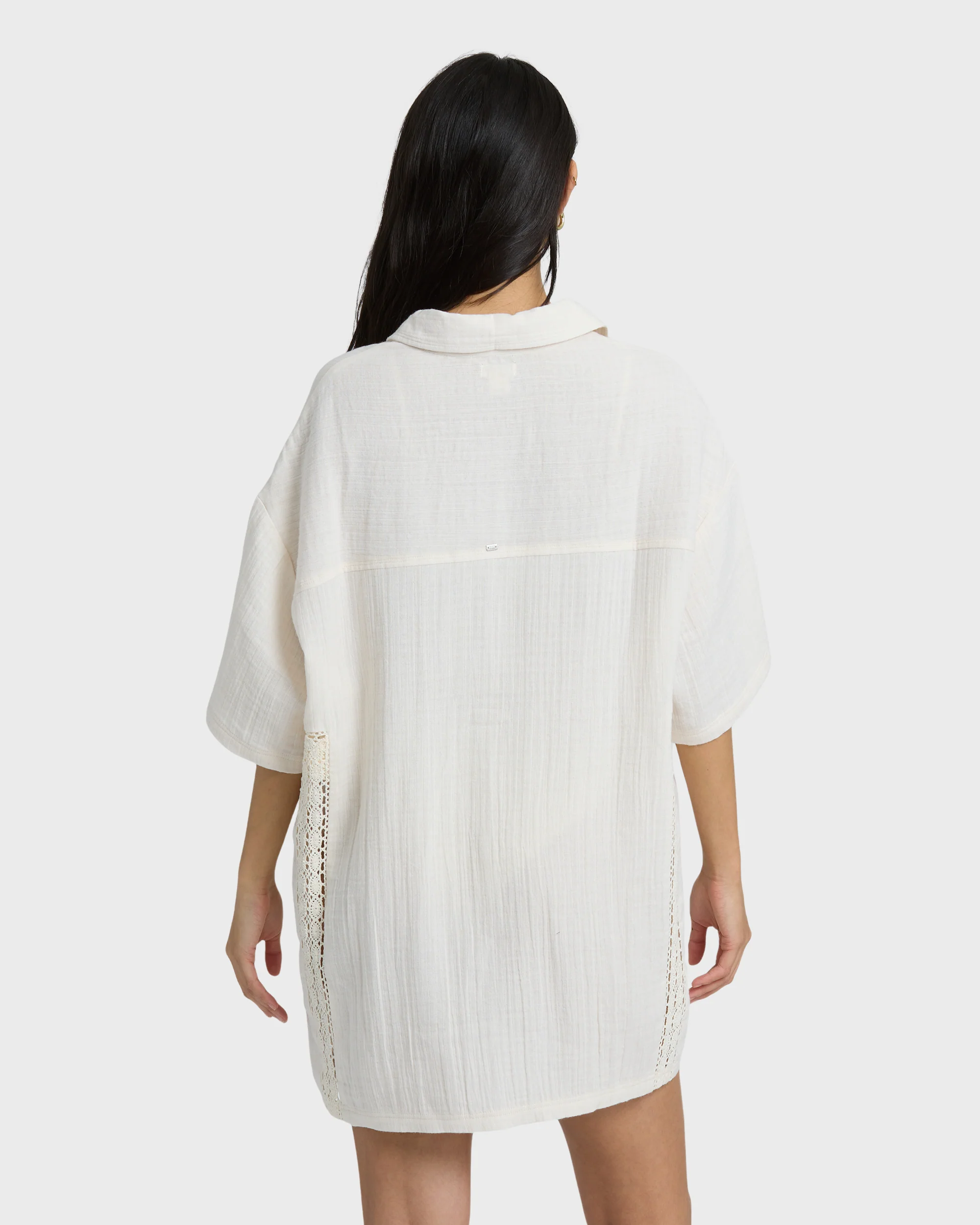 Feelin Fine Shirt Dress - White Cap - Image 2