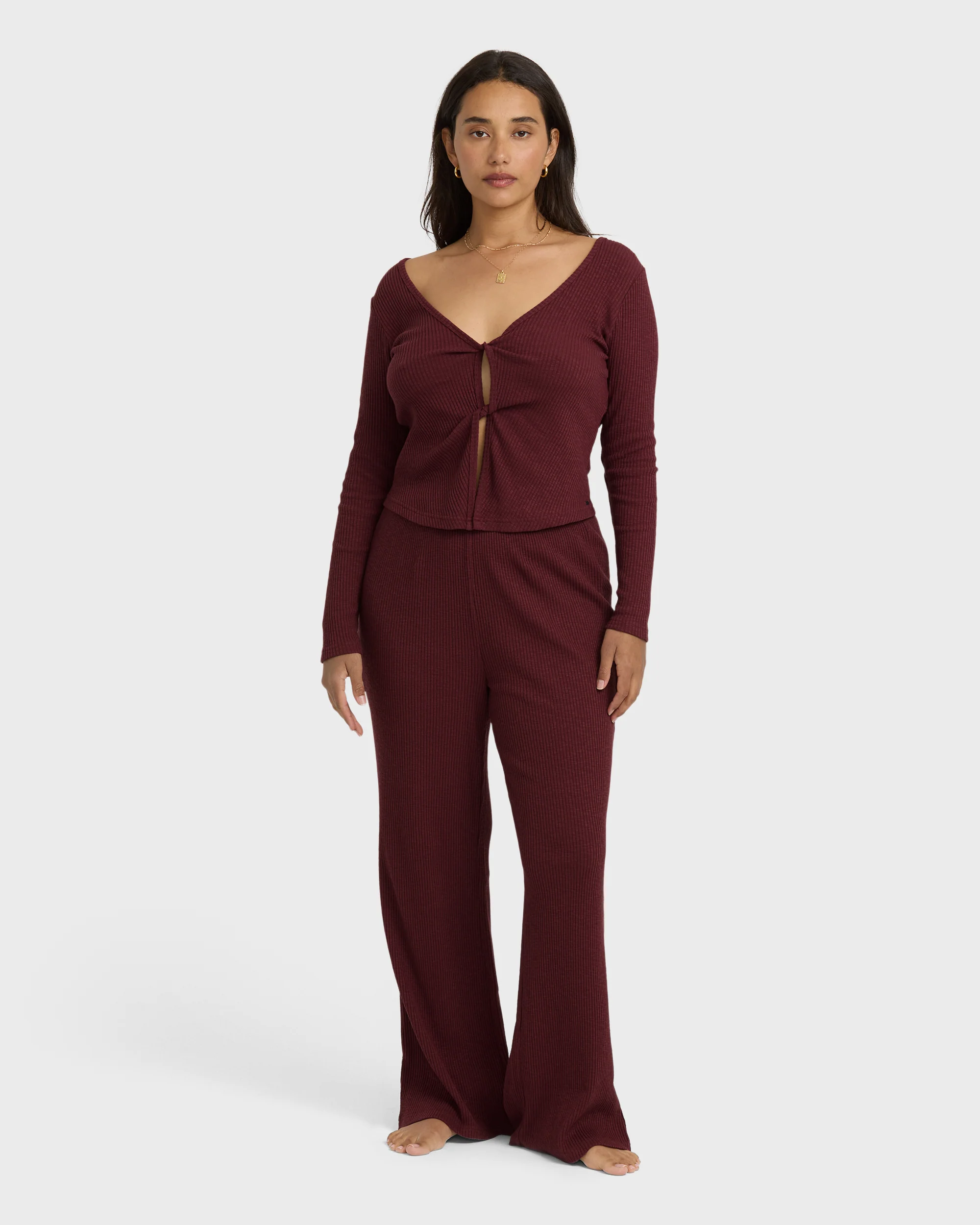 Fever Twist Knitpants - Pinot - Image 5