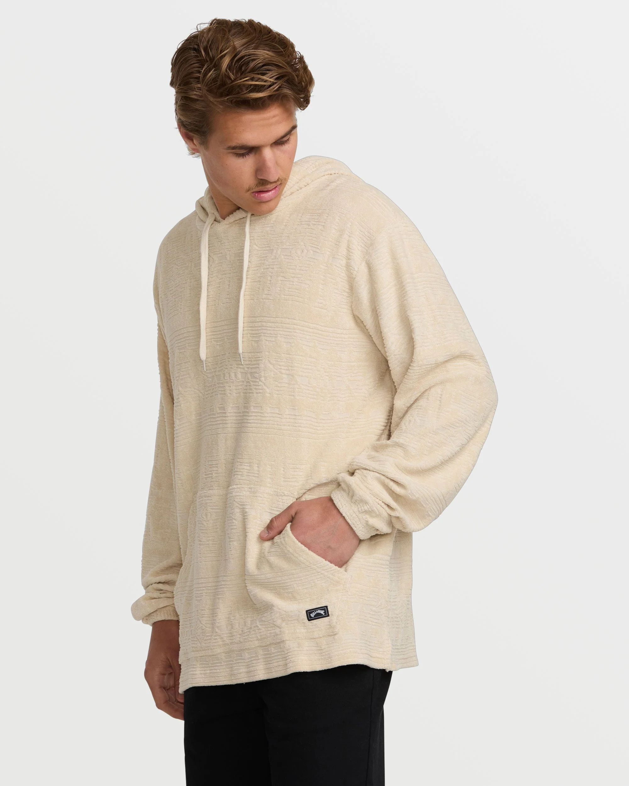 Flecker Jacquard Pullover Sweatshirt - Chino - Image 3