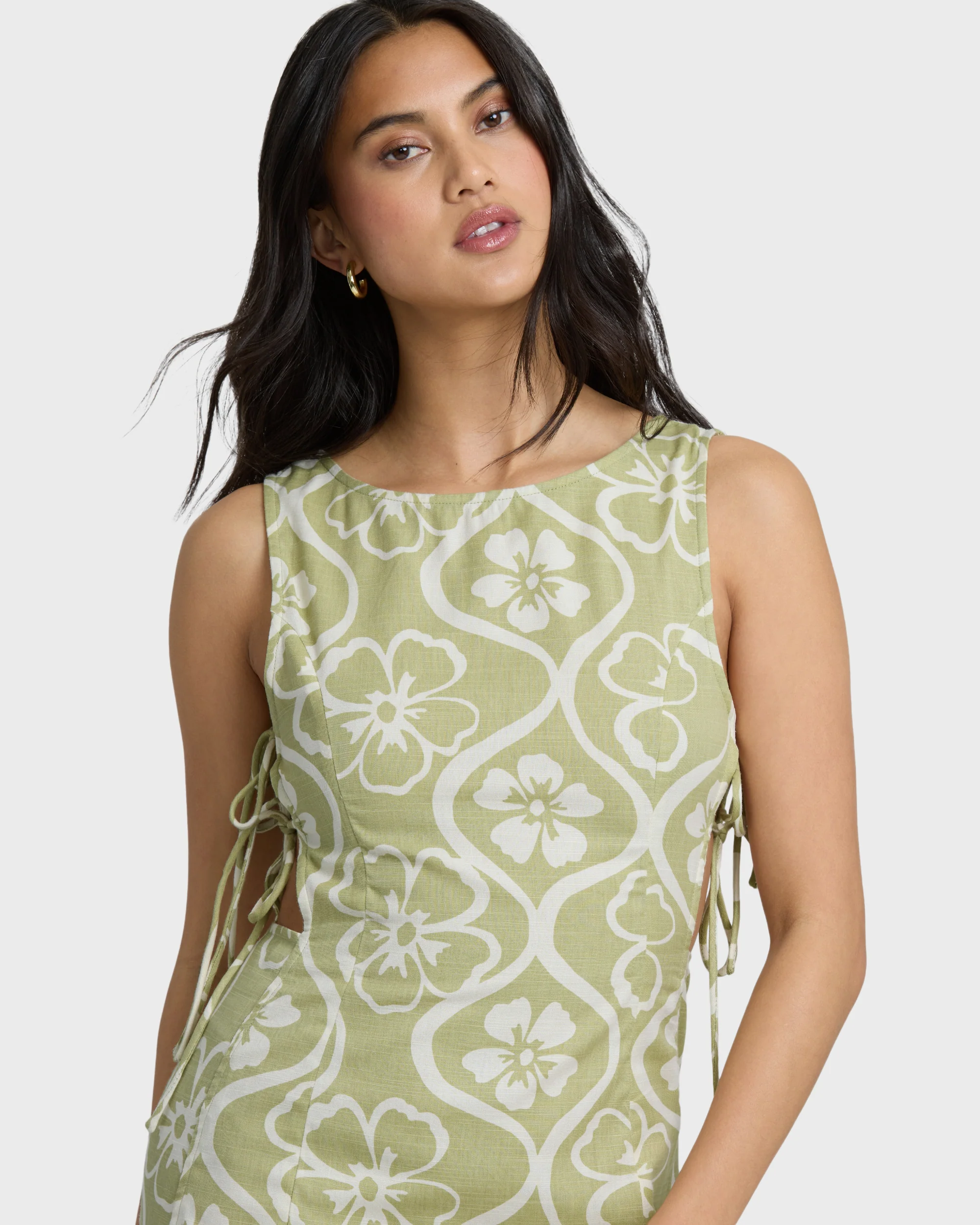 Floral Trip Mini Dress - Cactus - Image 4