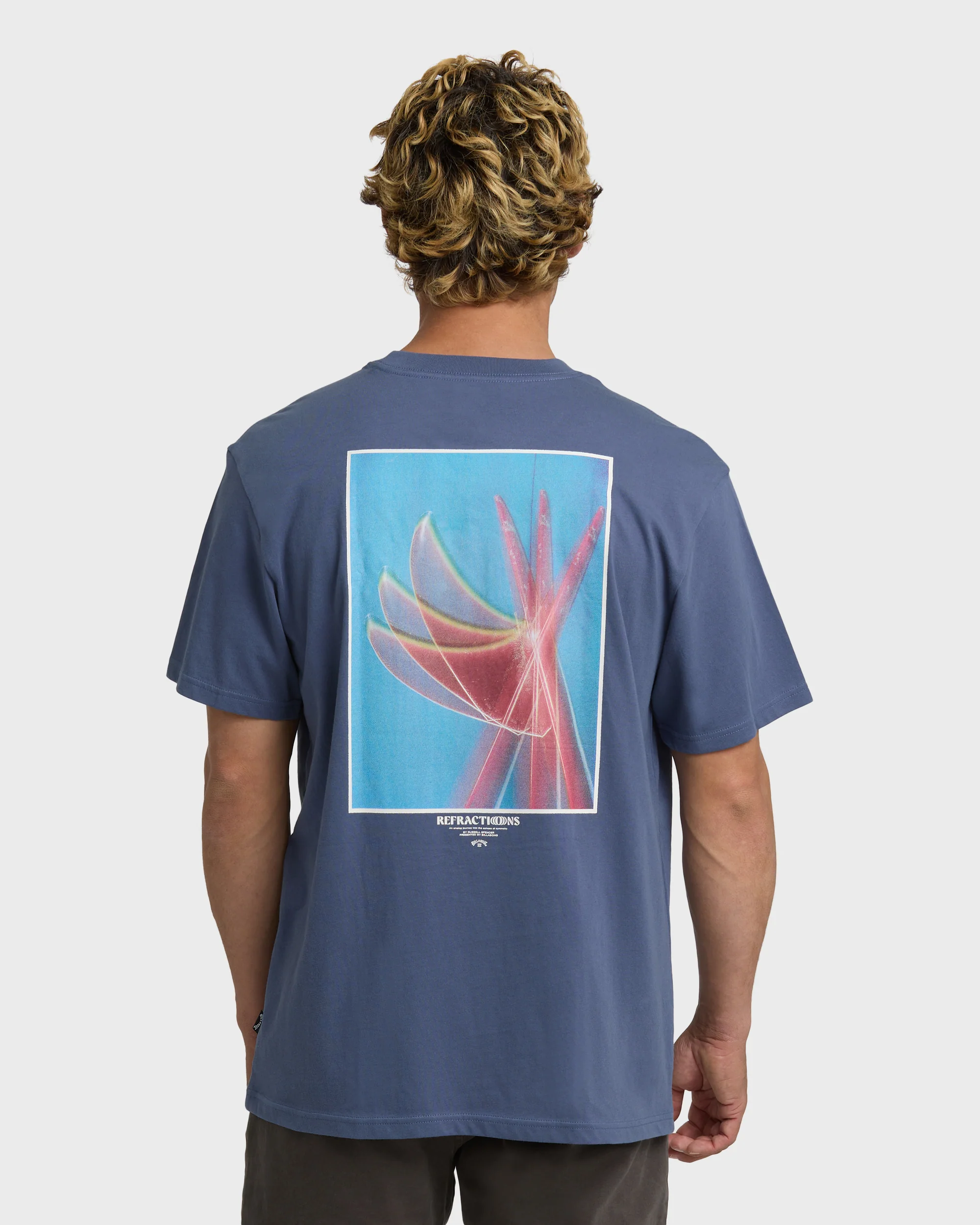 Flower Premium Short Sleeve T-Shirt - Vintage Indigo - Image 2