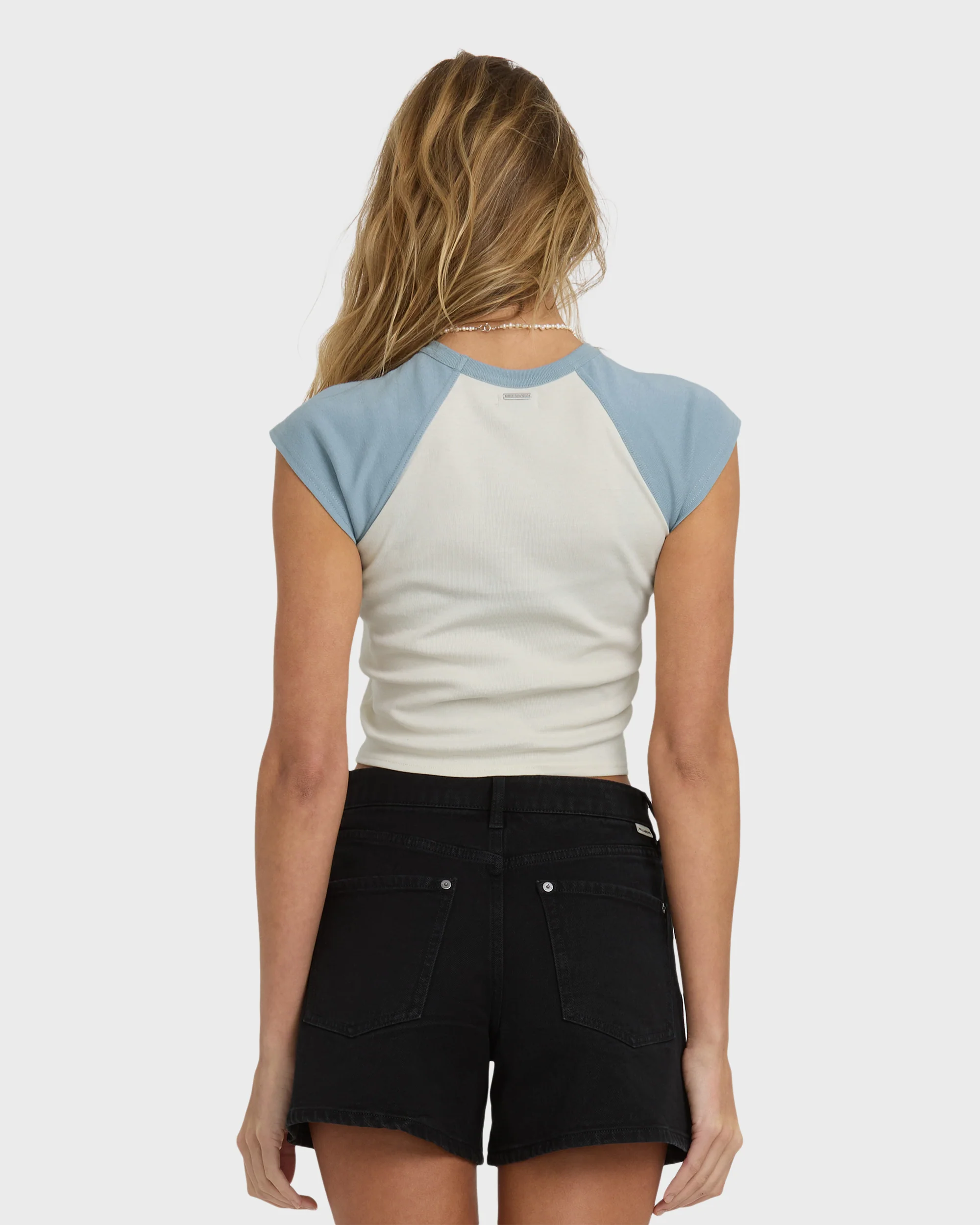 Forever Had Short Sleeve Raglan Tee - Mineral Blue - Image 7