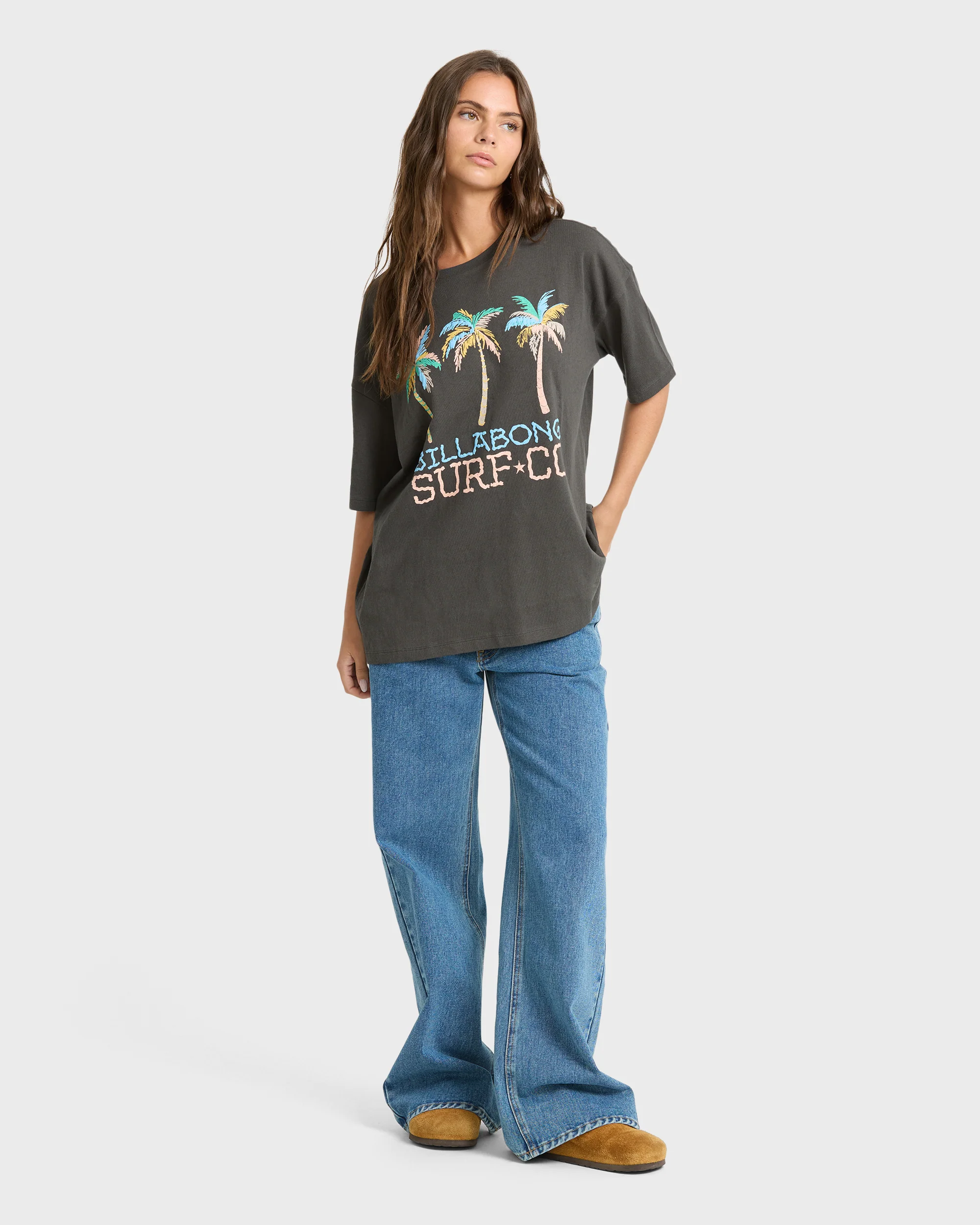 Found in Paradise Short Sleeve Knit T-Shirt - Off Black - Image 4