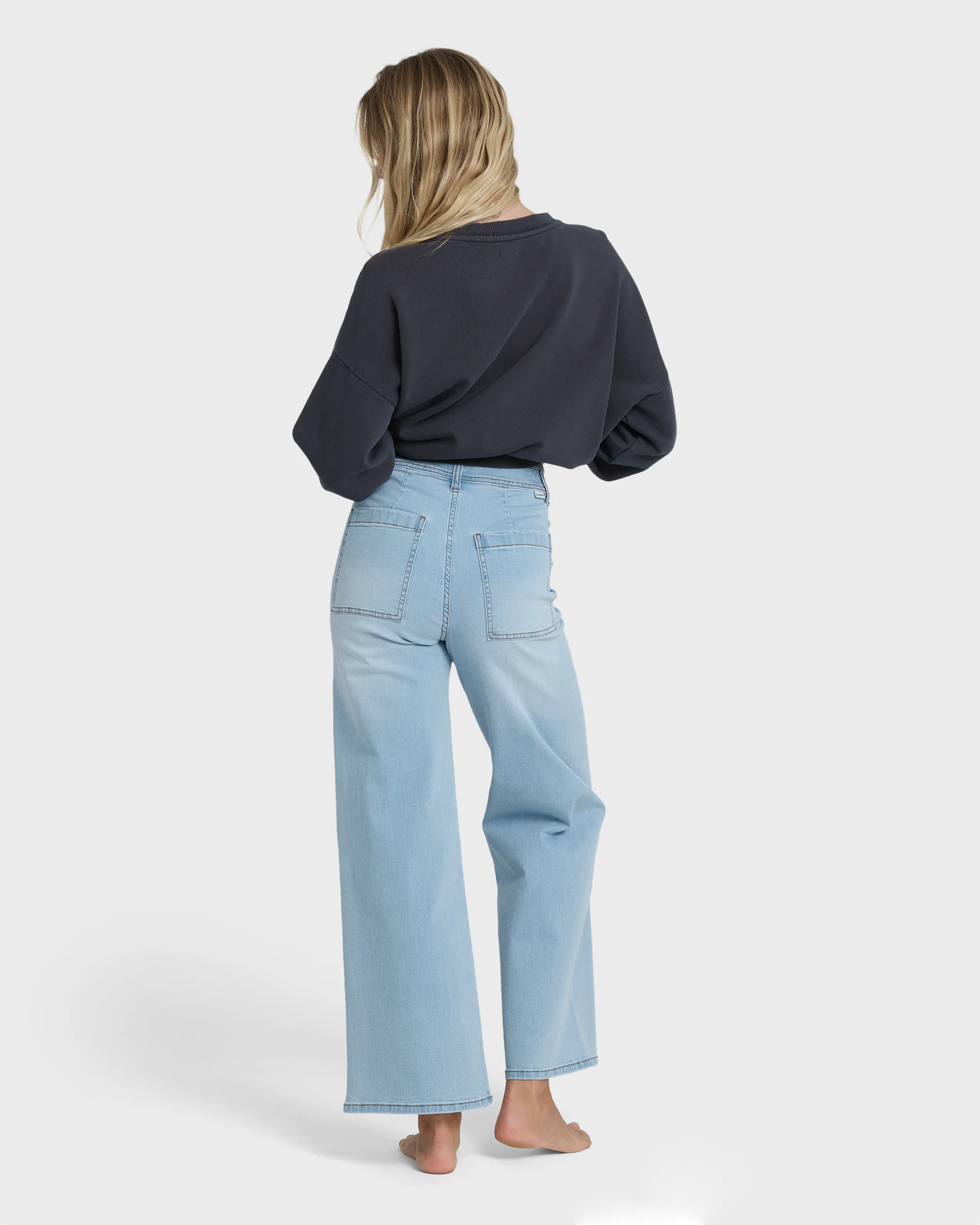 Free Fall High-Waist Denim Pants - Surf Spray - Image 6