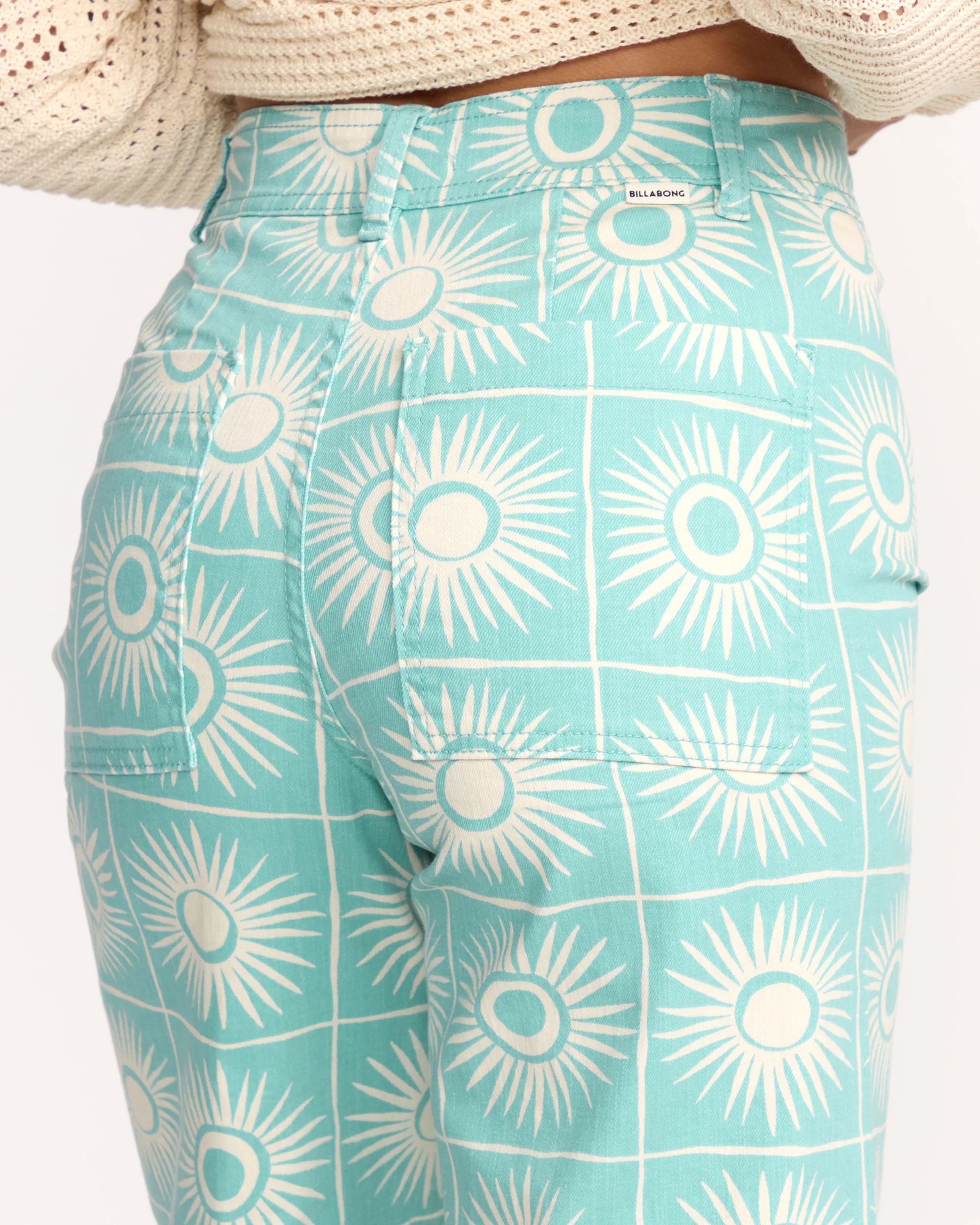 Free Fall Printed Twill Pants - Misty Blue - Image 7