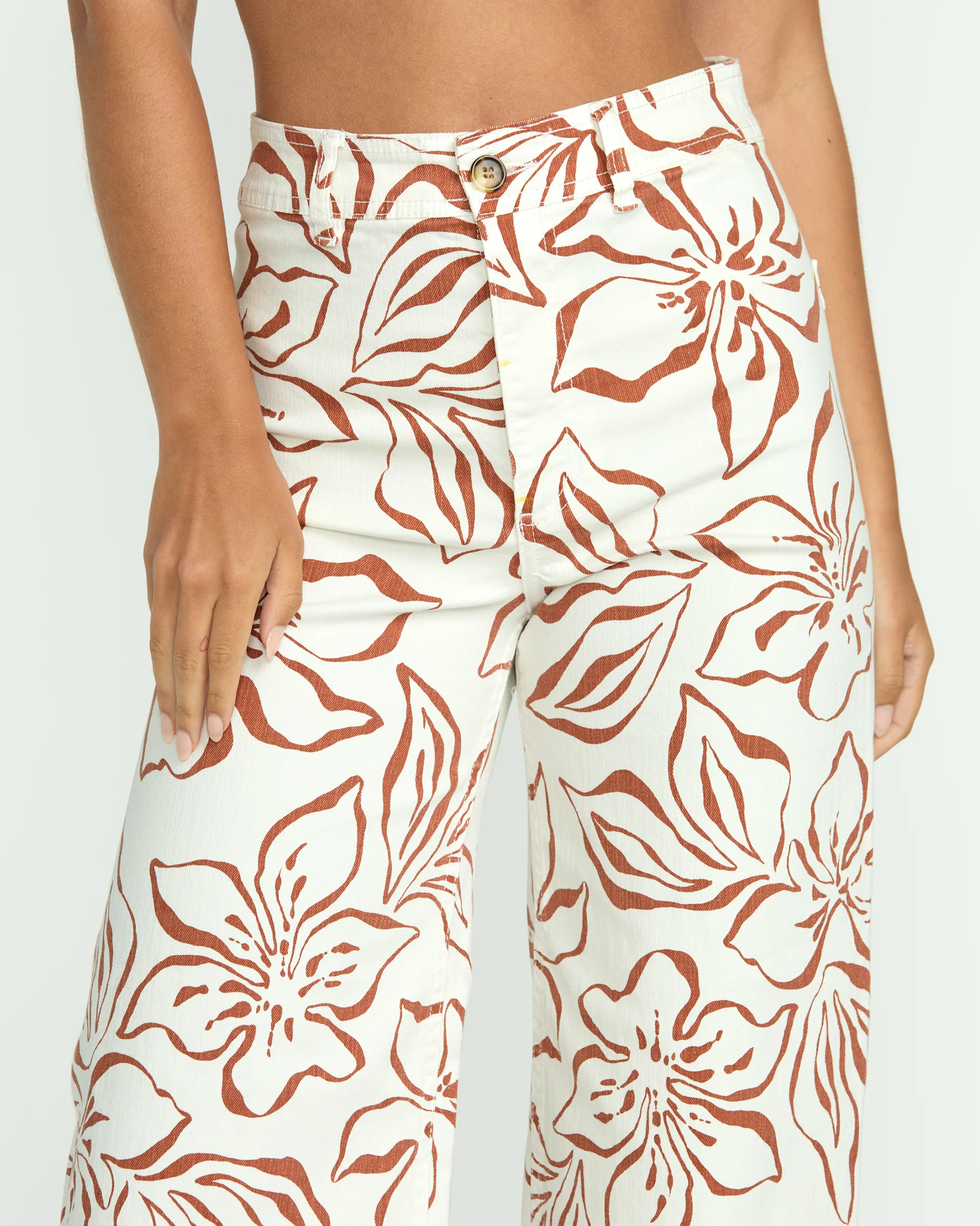 Free Fall Printed Twill Pants - Salt Crystal - Image 7