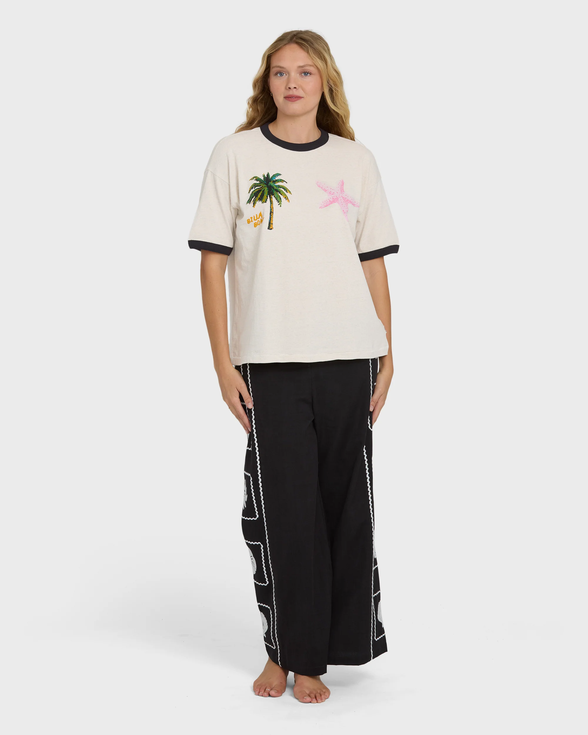 Fun Paradise Short Sleeve Cotton T-Shirt - White Cap - Image 6