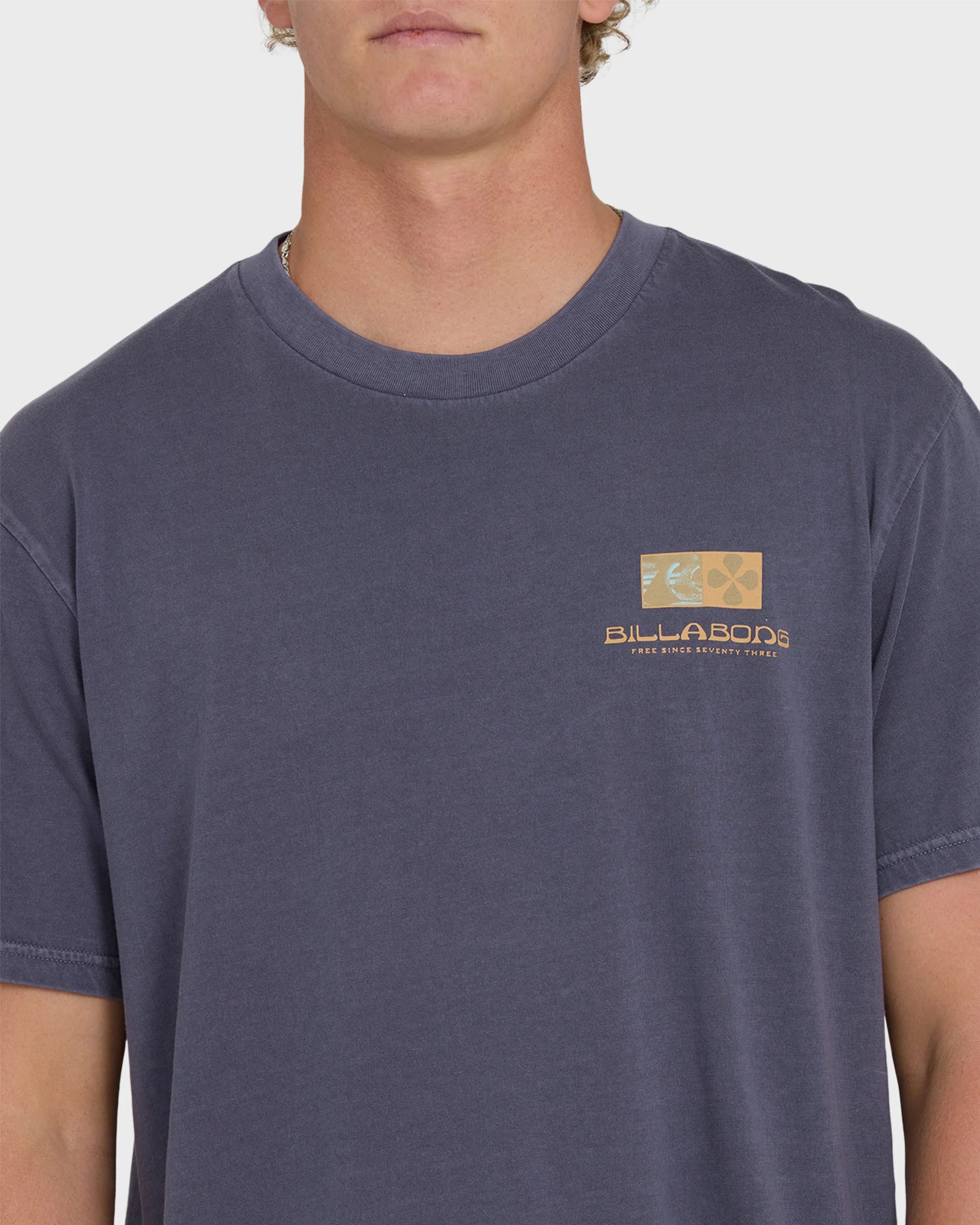 Glyph Wave Washed Premium Short Sleeve Cotton T-Shirt - Greystone - Image 5
