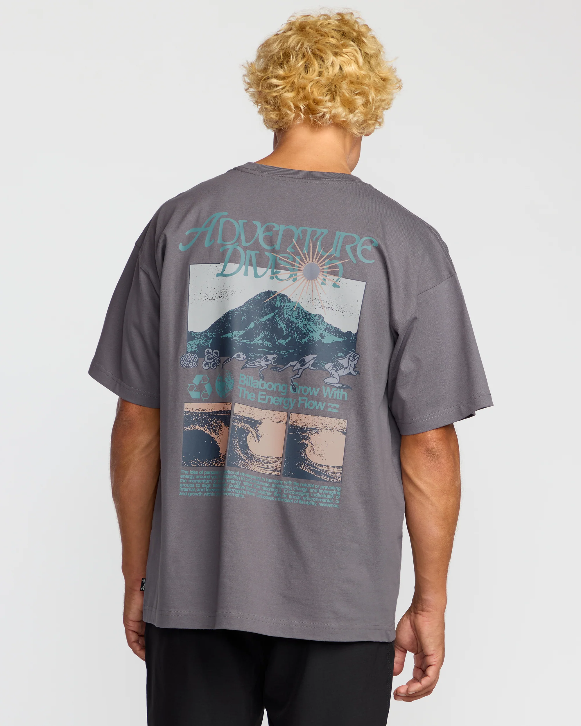 Grow OG A/Div Short Sleeve T-Shirt - Grey Violet - Image 3