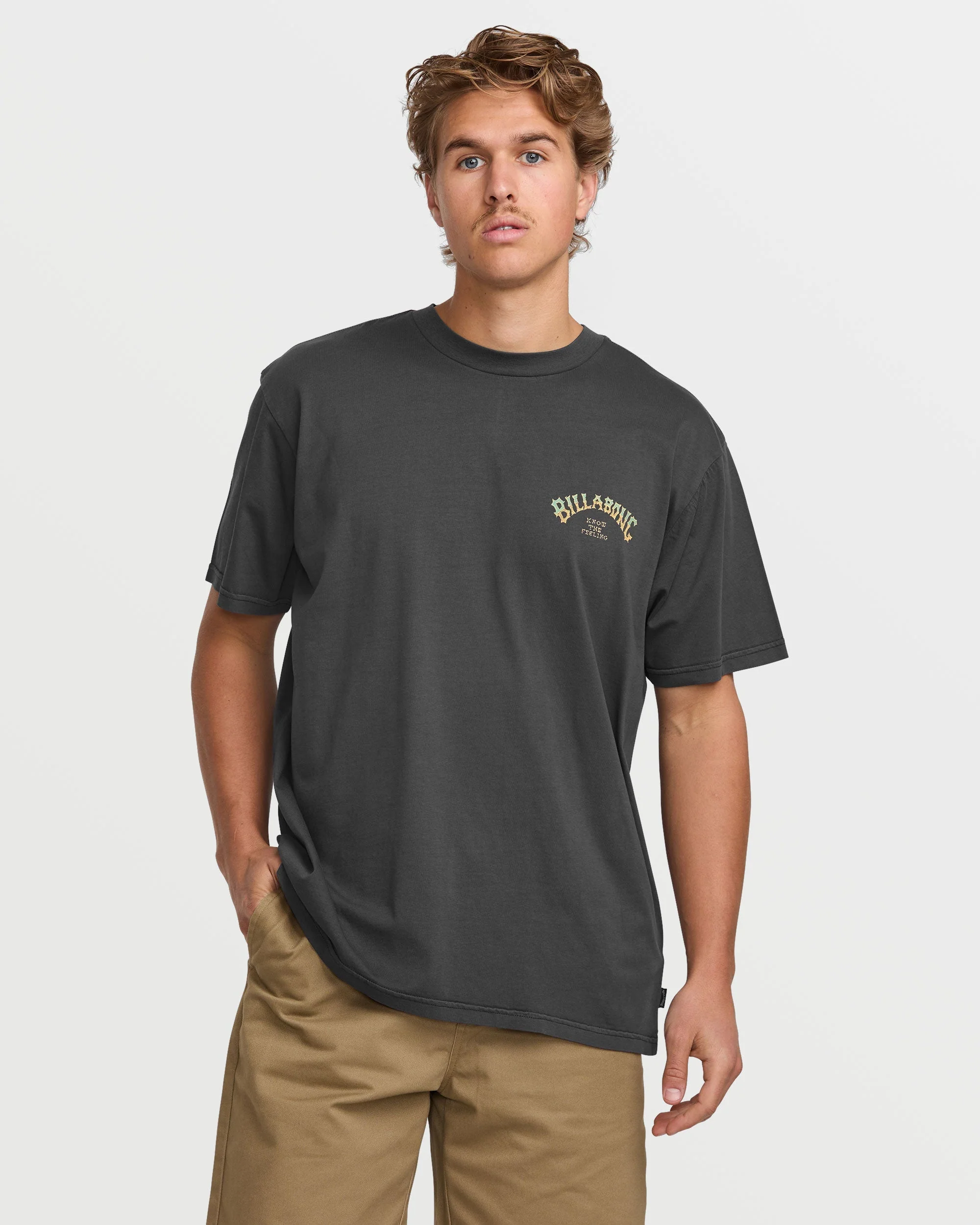 Hack Premium Wave Wash Short Sleeve Tee - Washed Black - Image 2