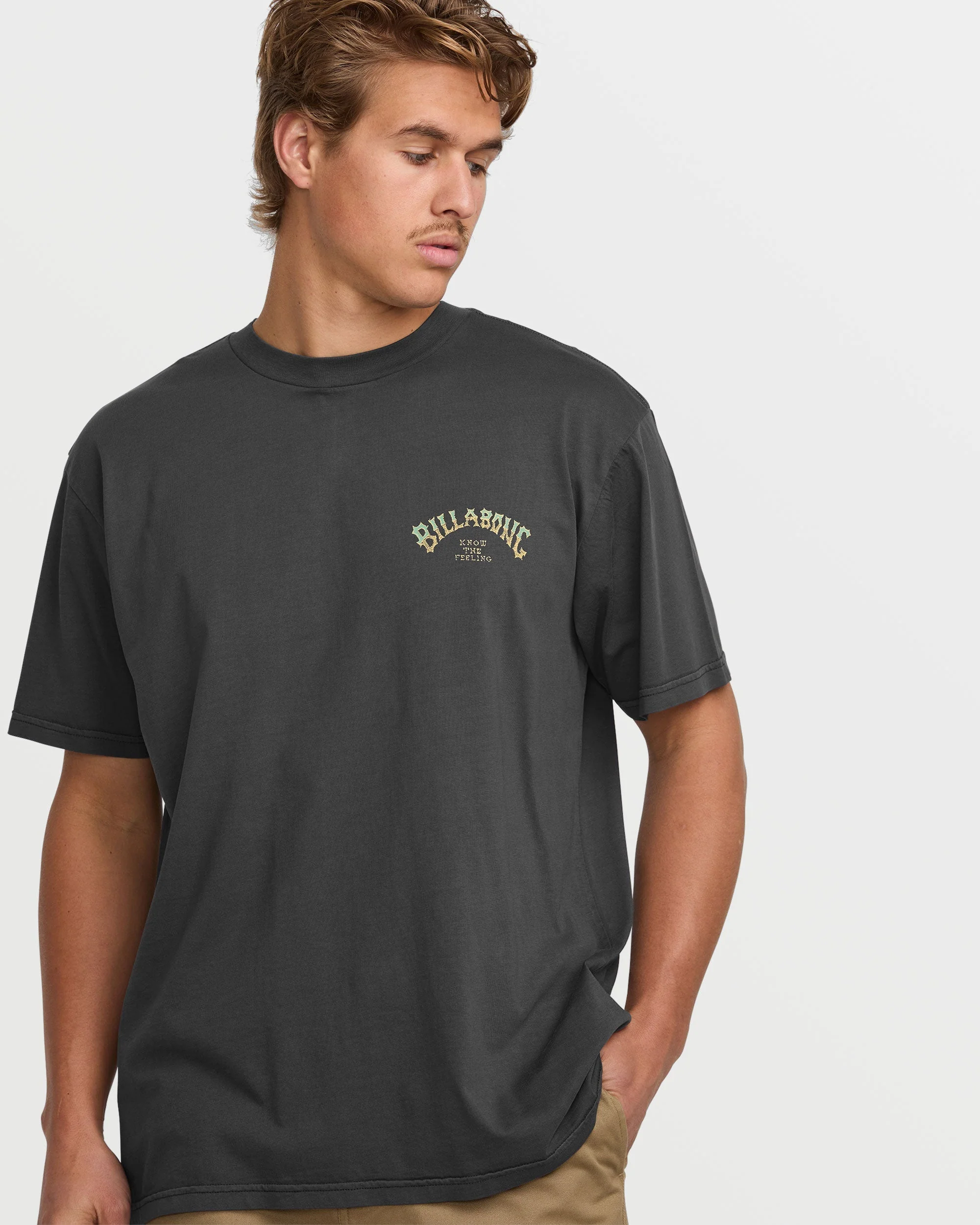 Hack Premium Wave Wash Short Sleeve Tee - Washed Black - Image 4