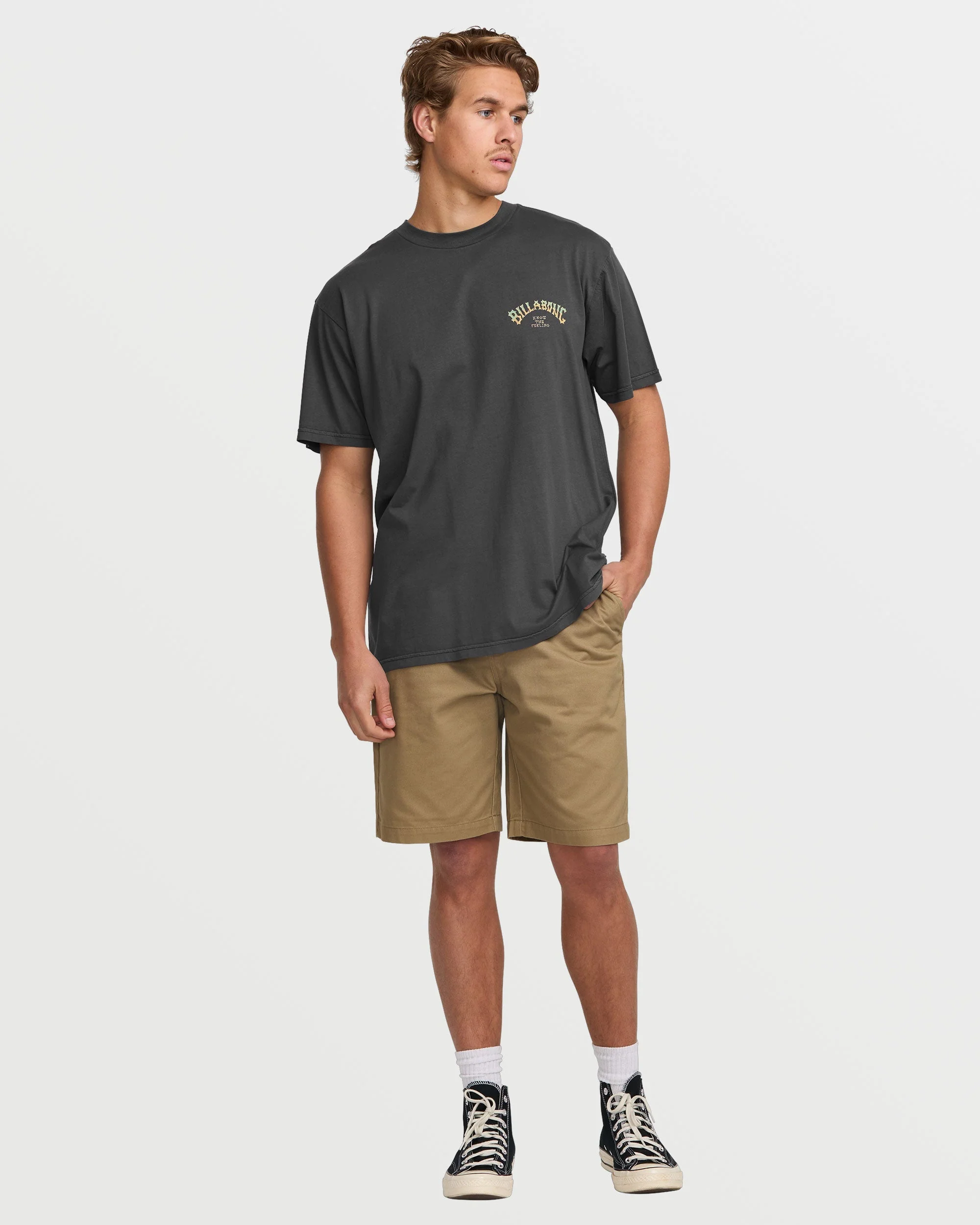 Hack Premium Wave Wash Short Sleeve Tee - Washed Black - Image 5