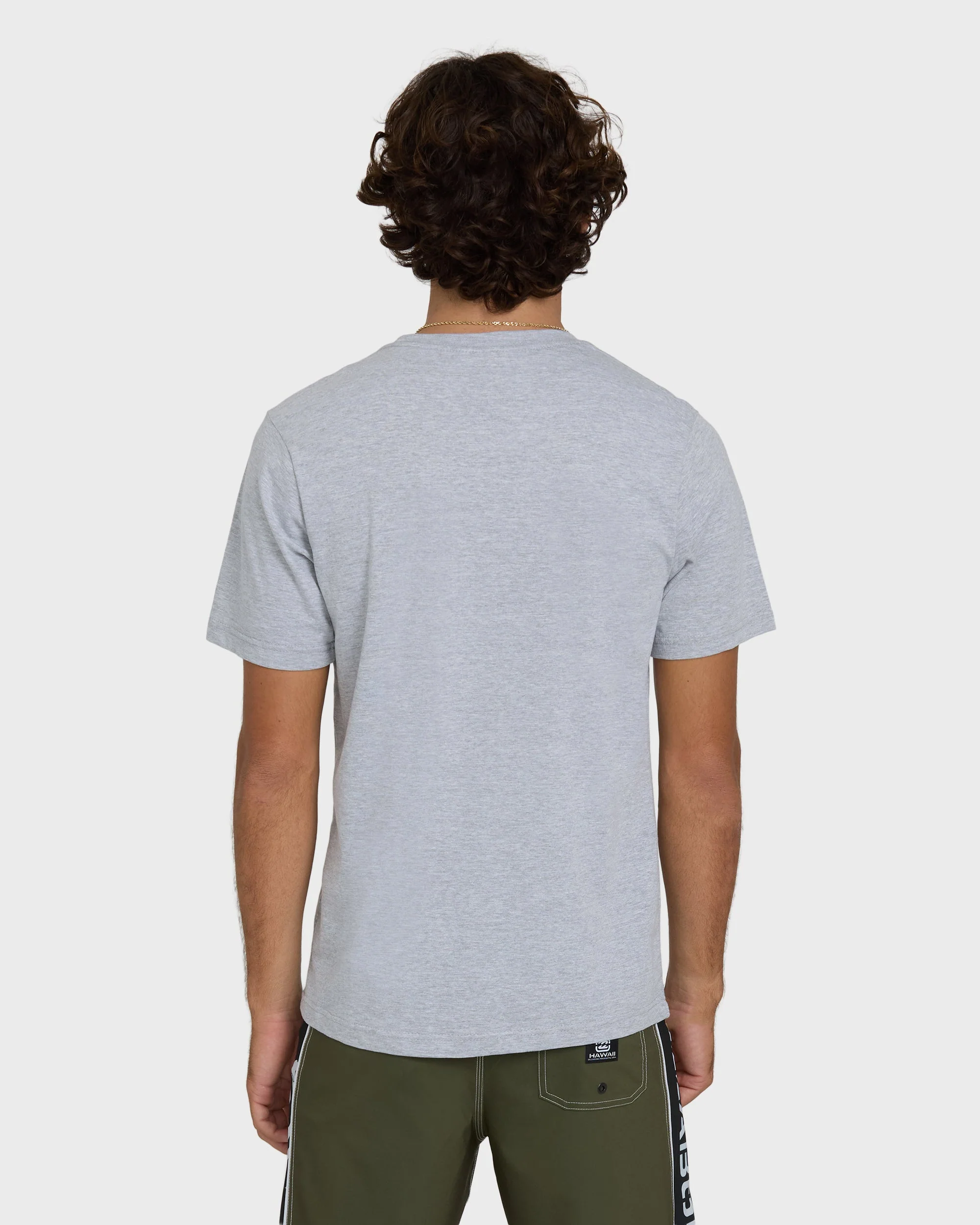 Haleiwa Palm Short Sleeve T-Shirt - Cloud Gray - Image 2