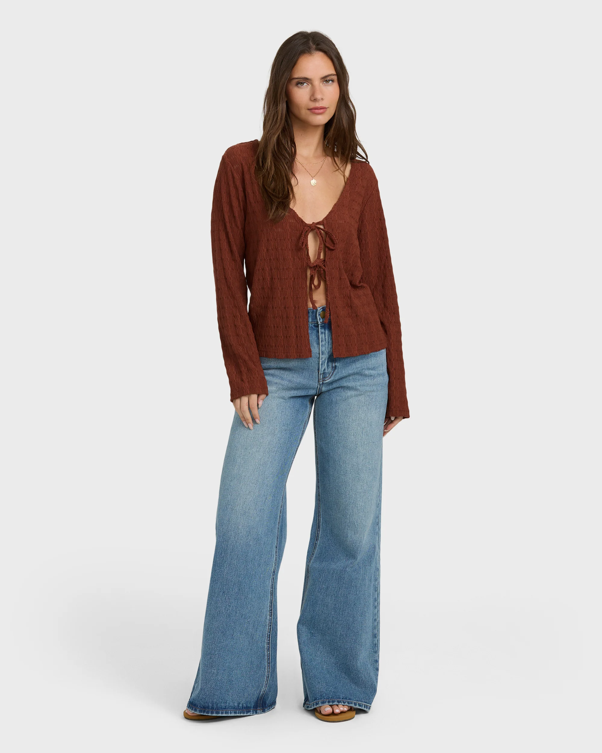 Havana Long Sleeve Knit Top - Cowhide - Image 3