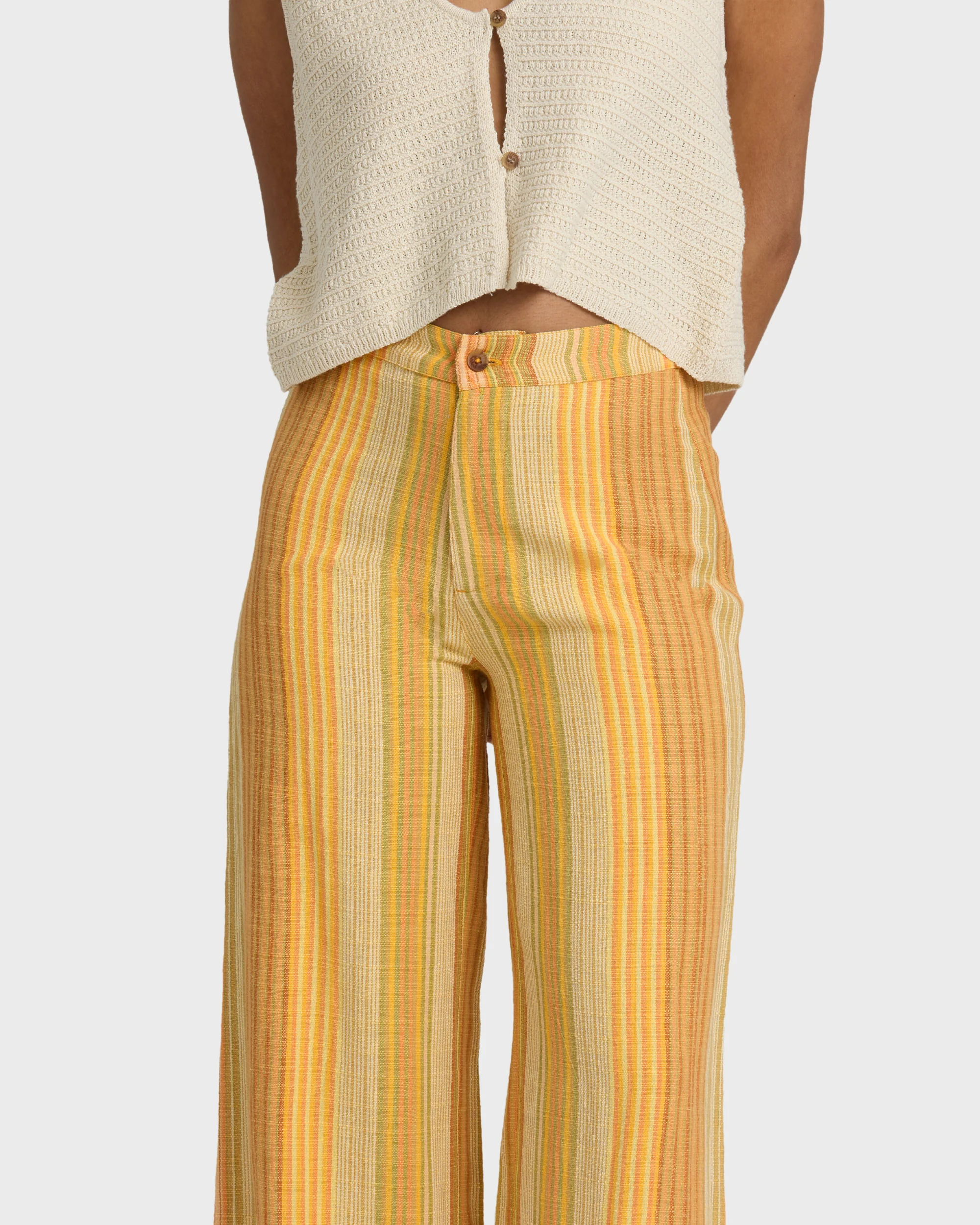 Hazy Daze Elastic Waist Pants - Brown Multi - Image 3