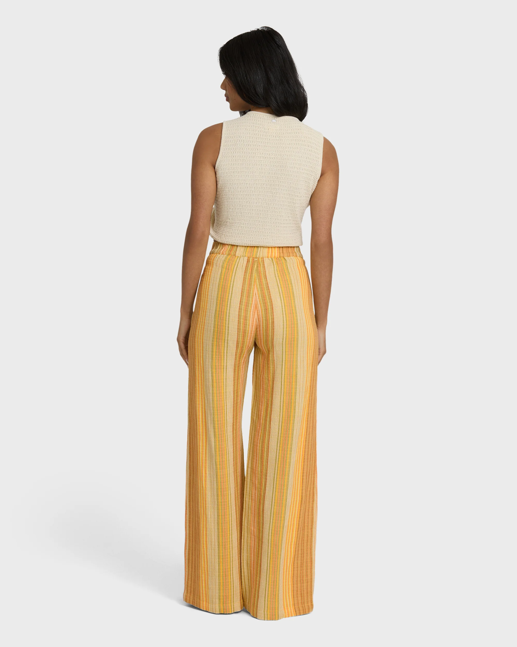 Hazy Daze Elastic Waist Pants - Brown Multi - Image 5