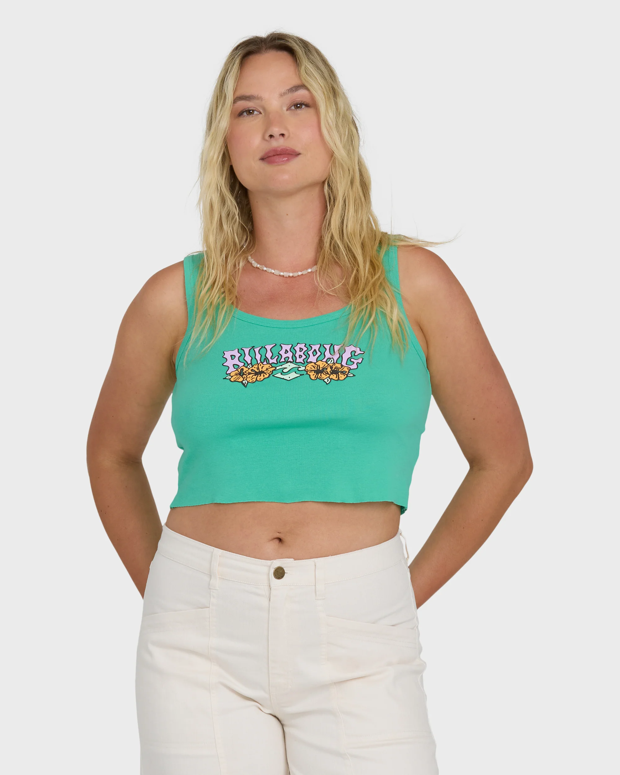 Hibiscus Minds Tank Top - Green Tropics - Image 7