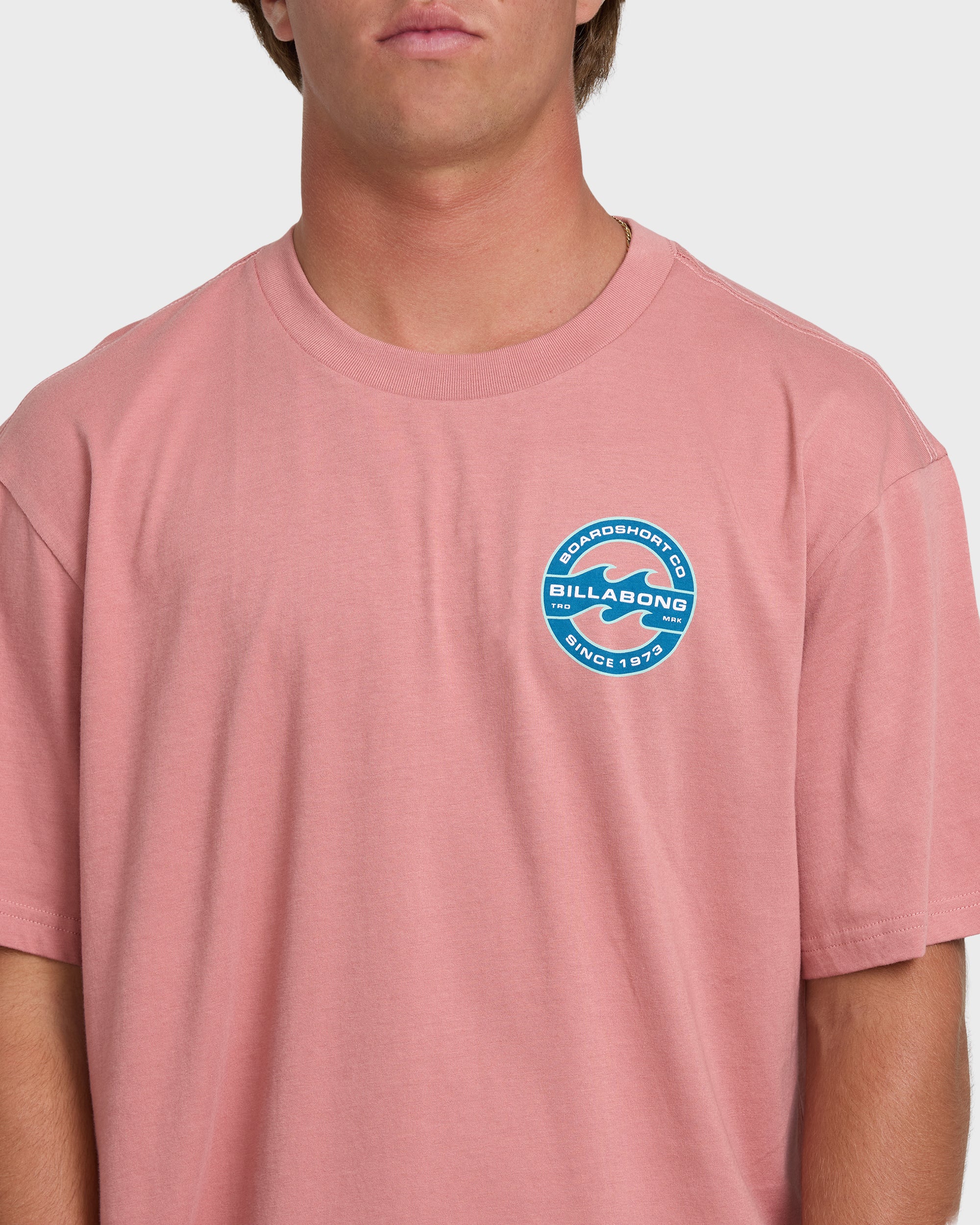 Hollow Fill Premium Short Sleeve Knit T-Shirt - Ash Rose - Image 5