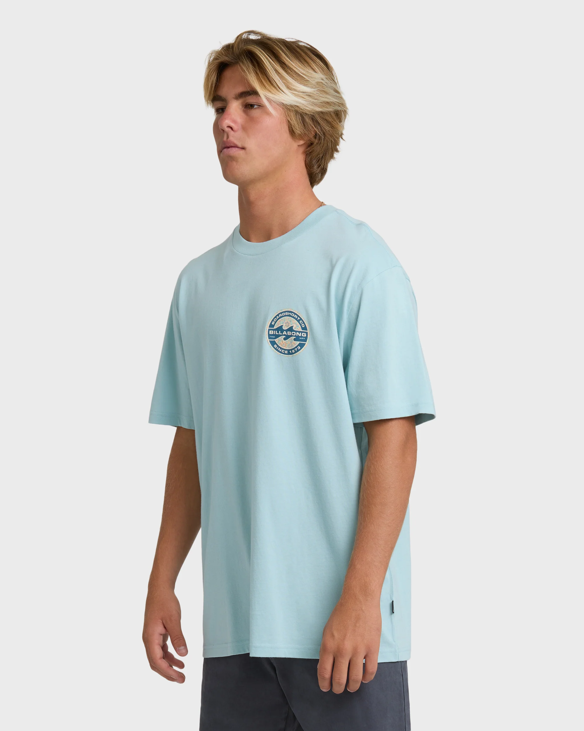 Hollow Premium Short Sleeve T-Shirt - Dusty Blue - Image 3