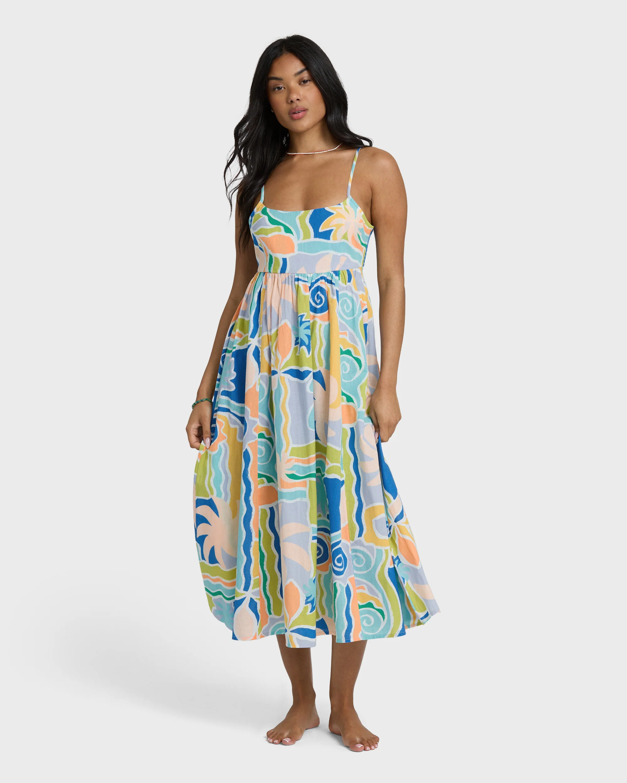 Island Life Midi Dress - Blue Multi - Image 5