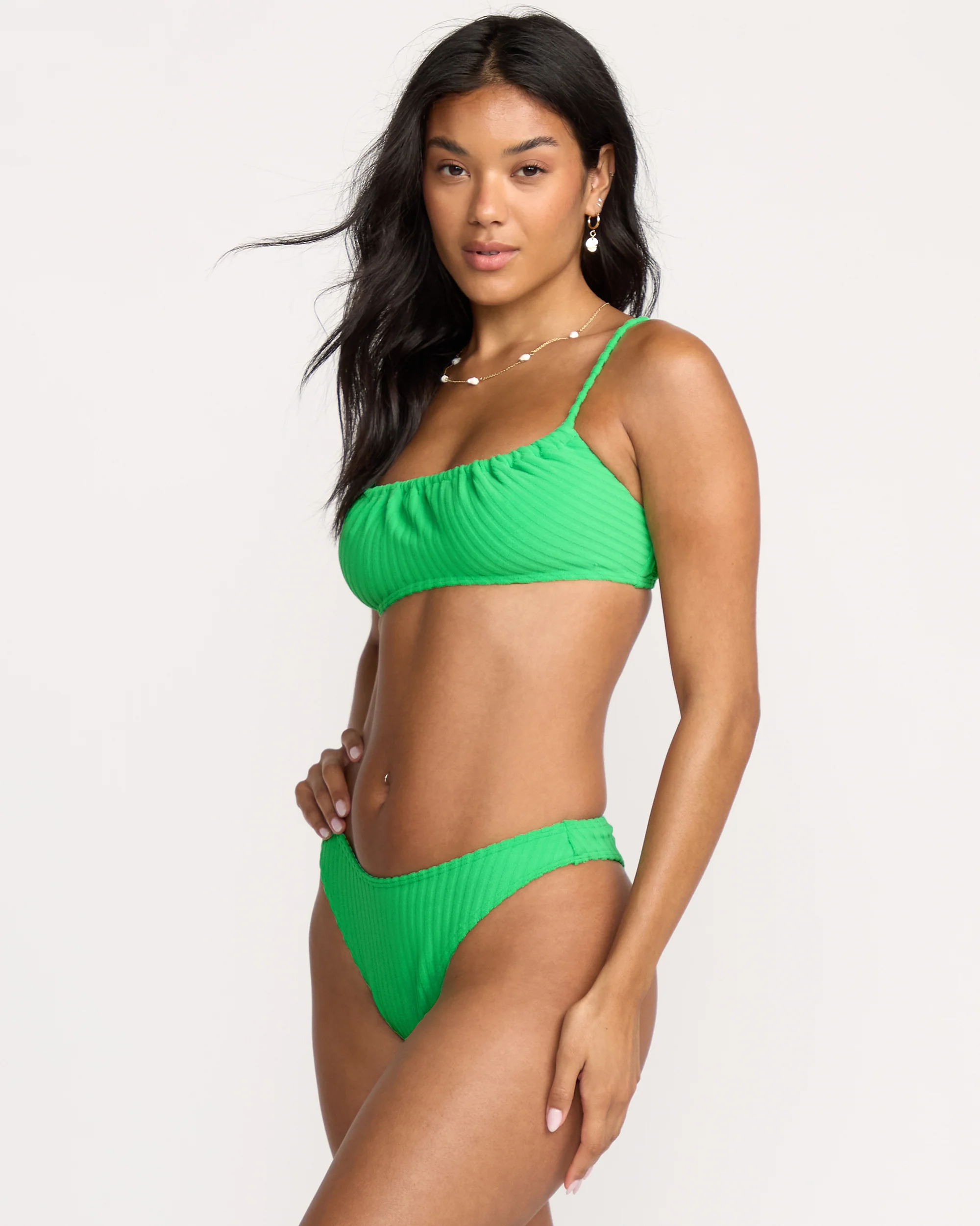 Josie In The Loop Mila Bralette Bikini Top - Jungle Green - Image 5