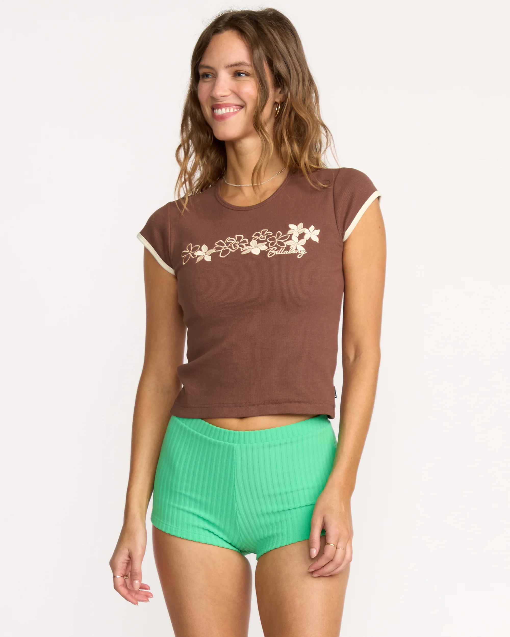 Josie Ringer Short Sleeve T-Shirt - Espresso - Image 4