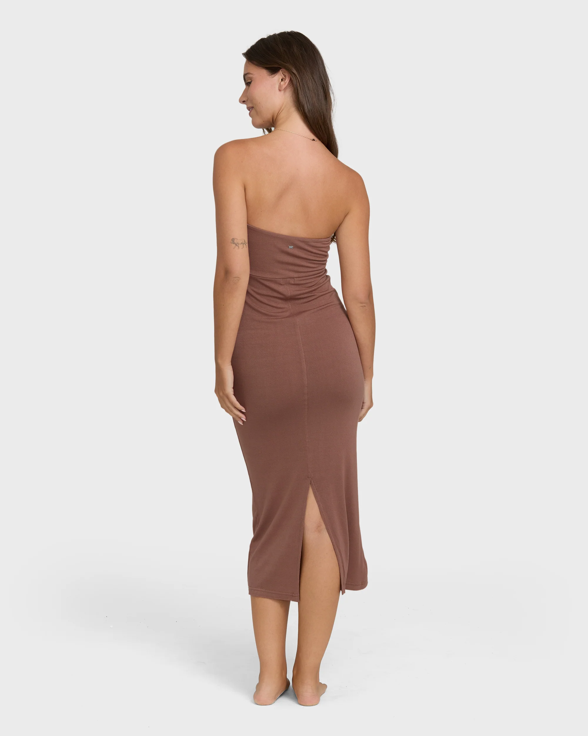 Lily Midi Knit Dress - Black Stone - Image 2