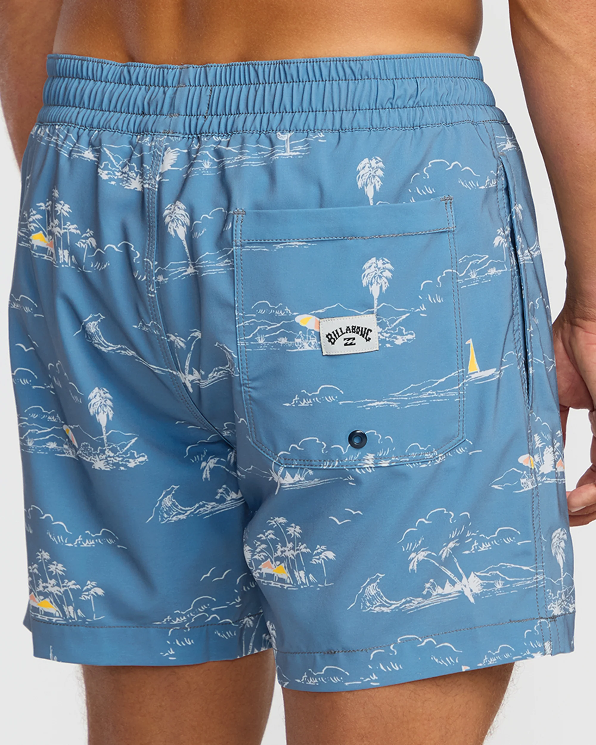 Lineup Laybacks 16" Trunks - Steel Blue - Image 6