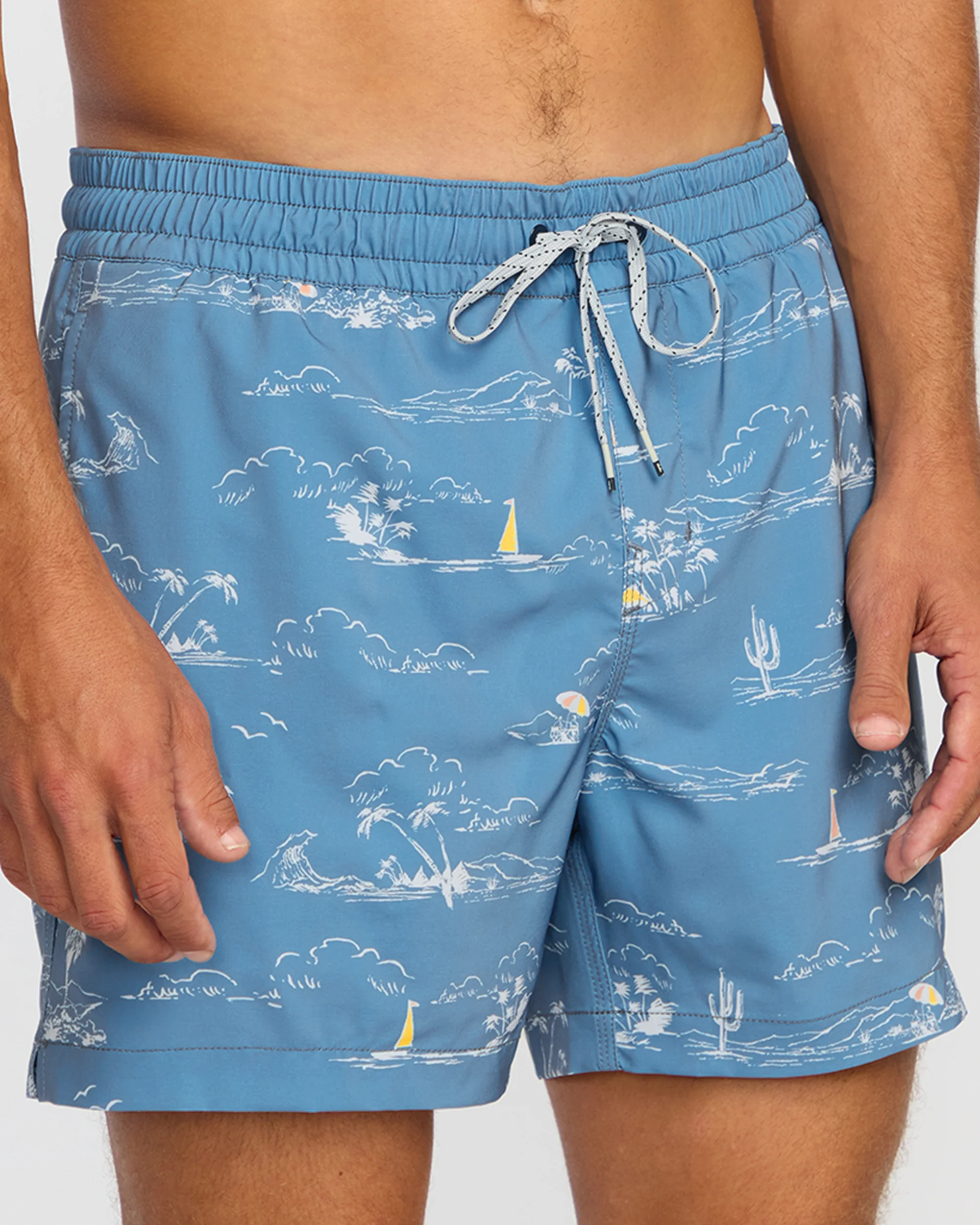 Lineup Laybacks 16" Trunks - Steel Blue - Image 7