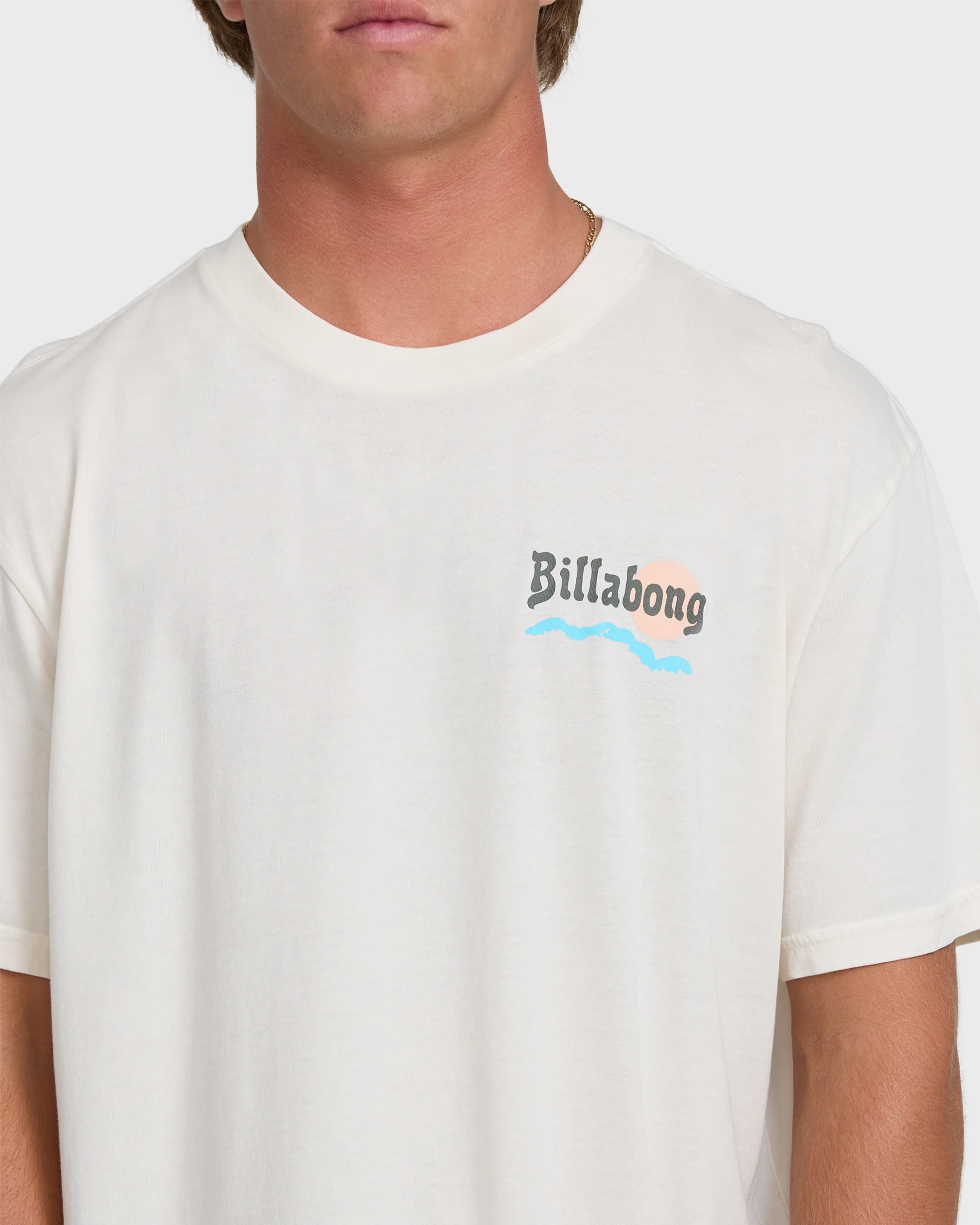 Loner Wave Washed Premium Short Sleeve Knit T-Shirt - Off White - Image 5