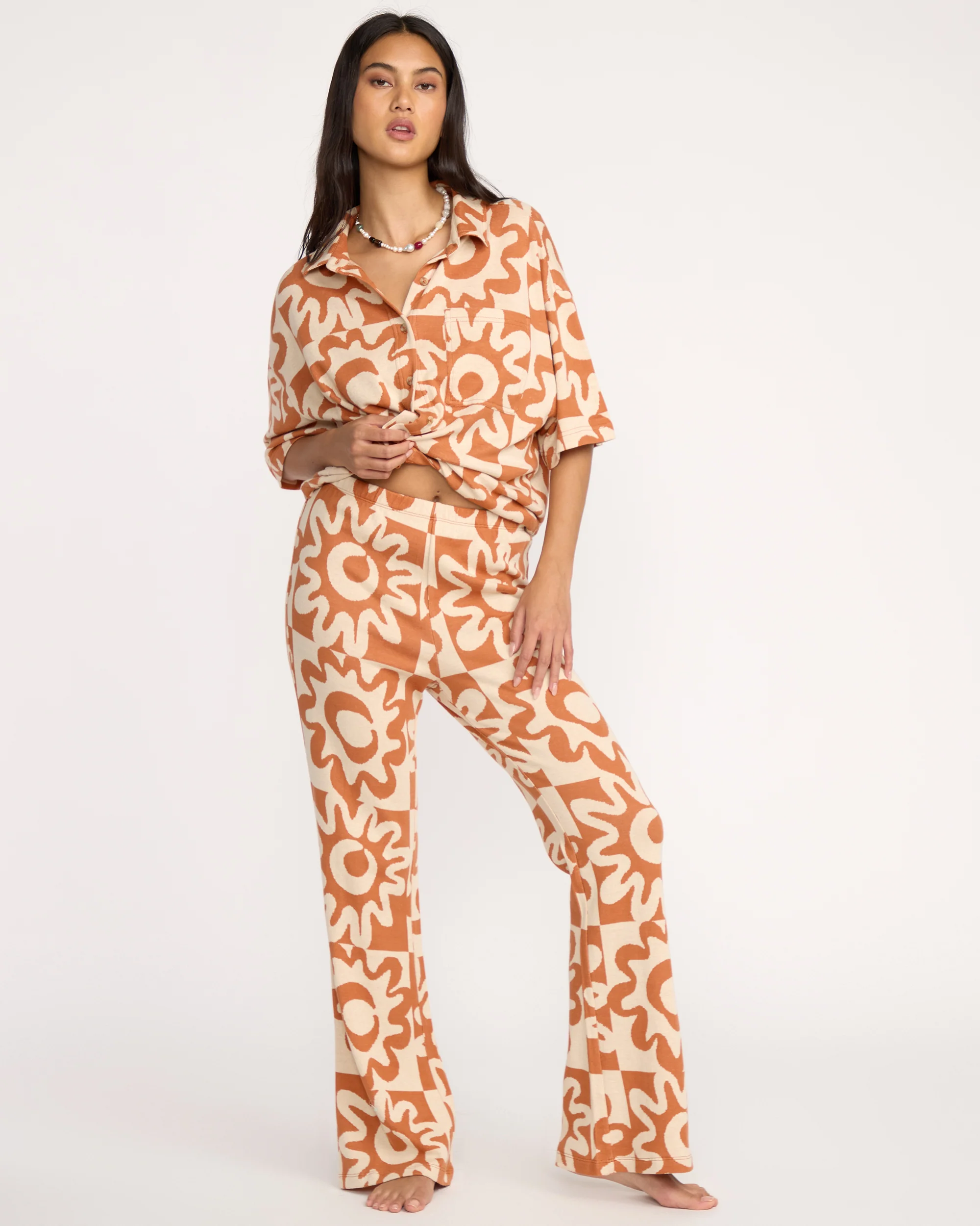 Lost Waves Knit Pants - Sunburnt - Image 6