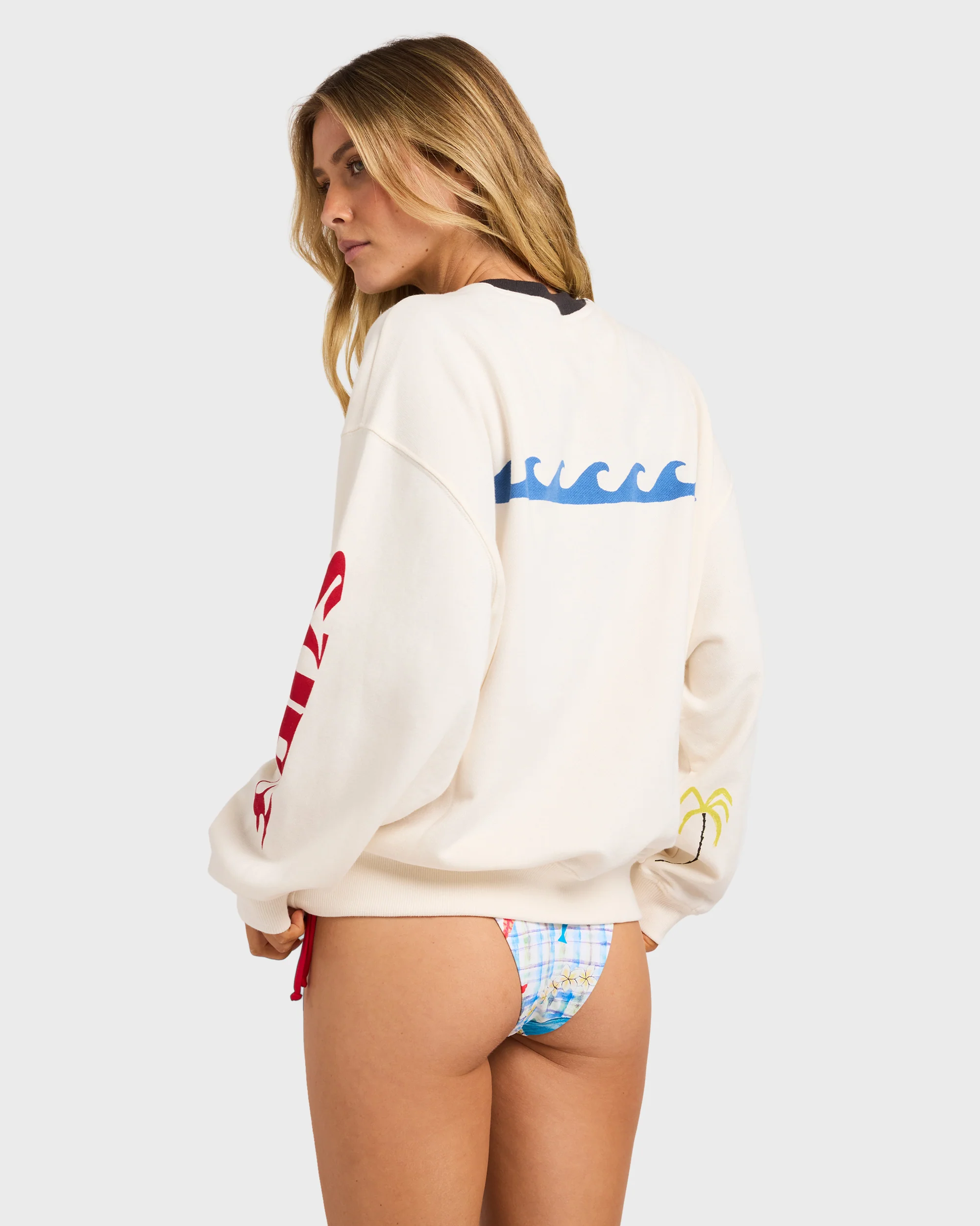 Lottie Hall Crewneck Sweatshirt - Salt Crystal - Image 3
