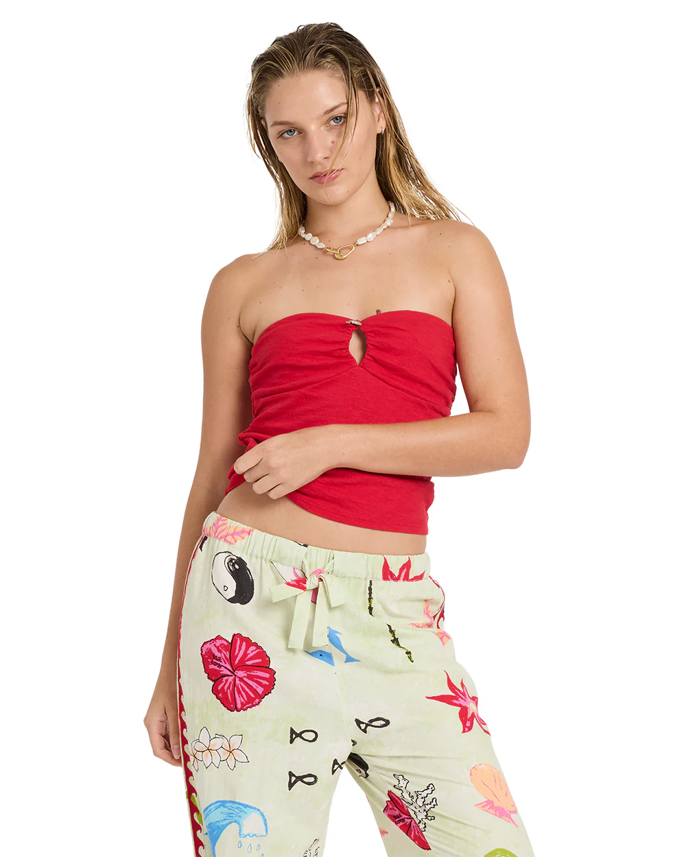 Lottie Hall Splasher Tube Top - True red - Image 3