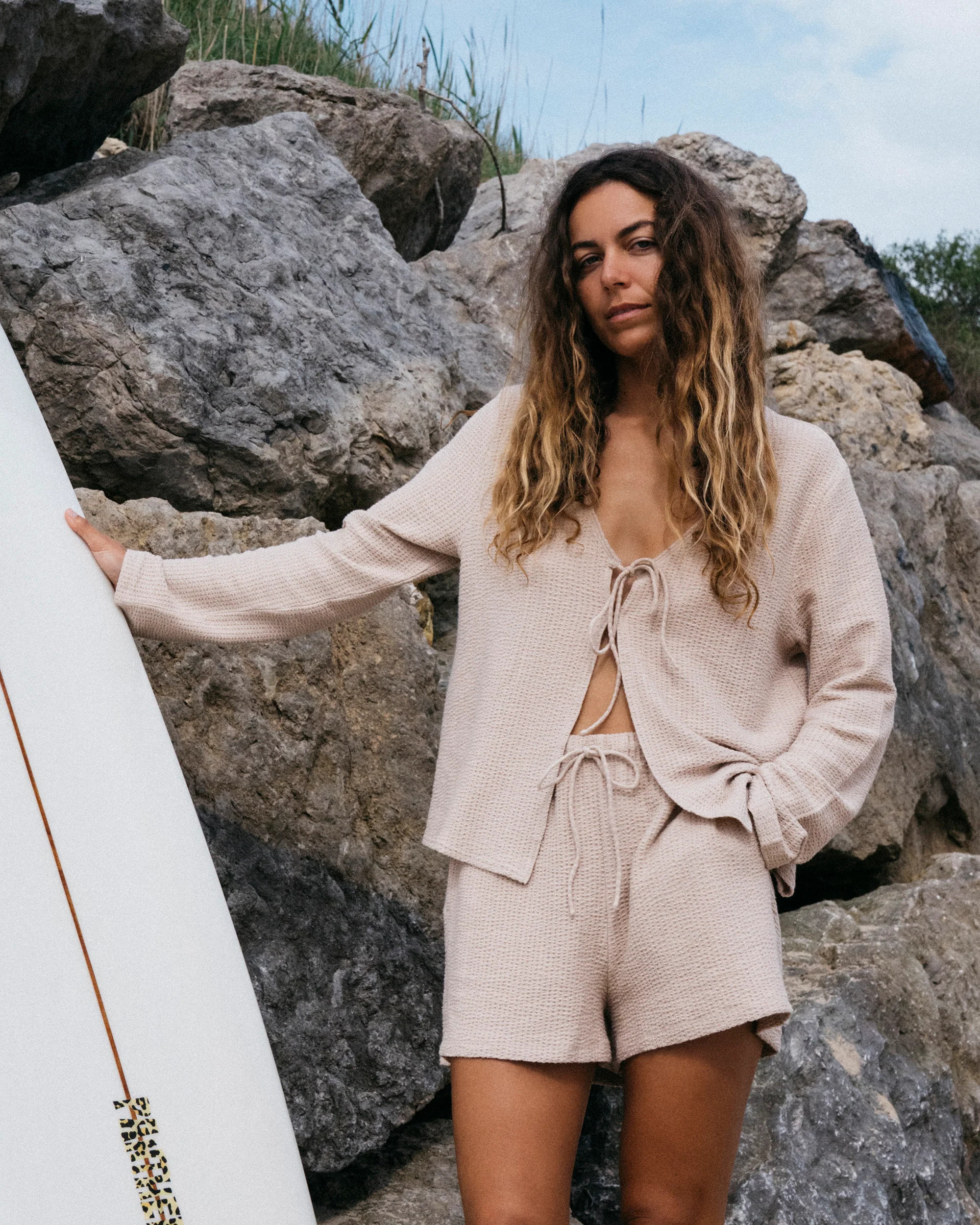 Maya Long Sleeve Top - Oatmeal - Image 2