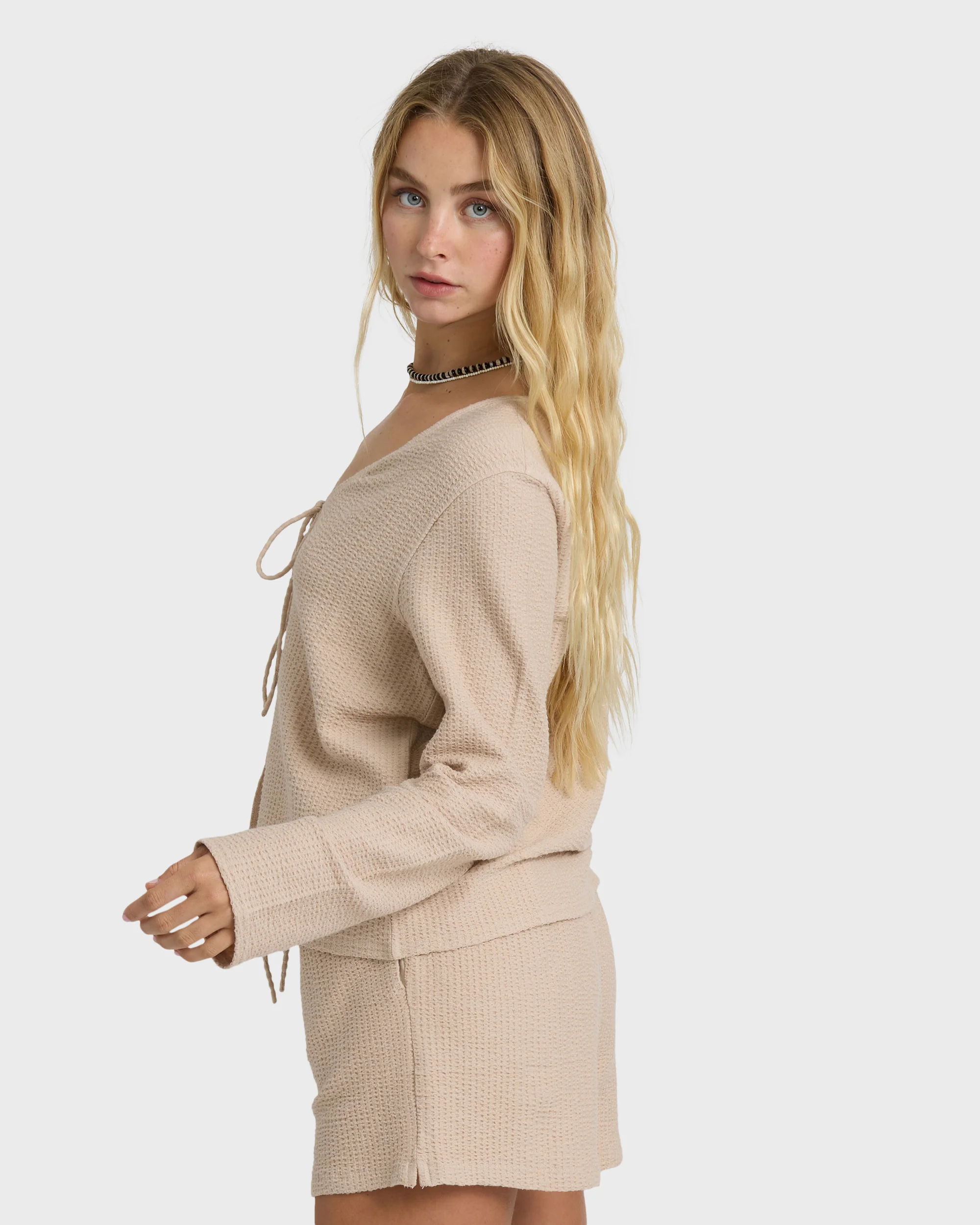 Maya Long Sleeve Top - Oatmeal - Image 6