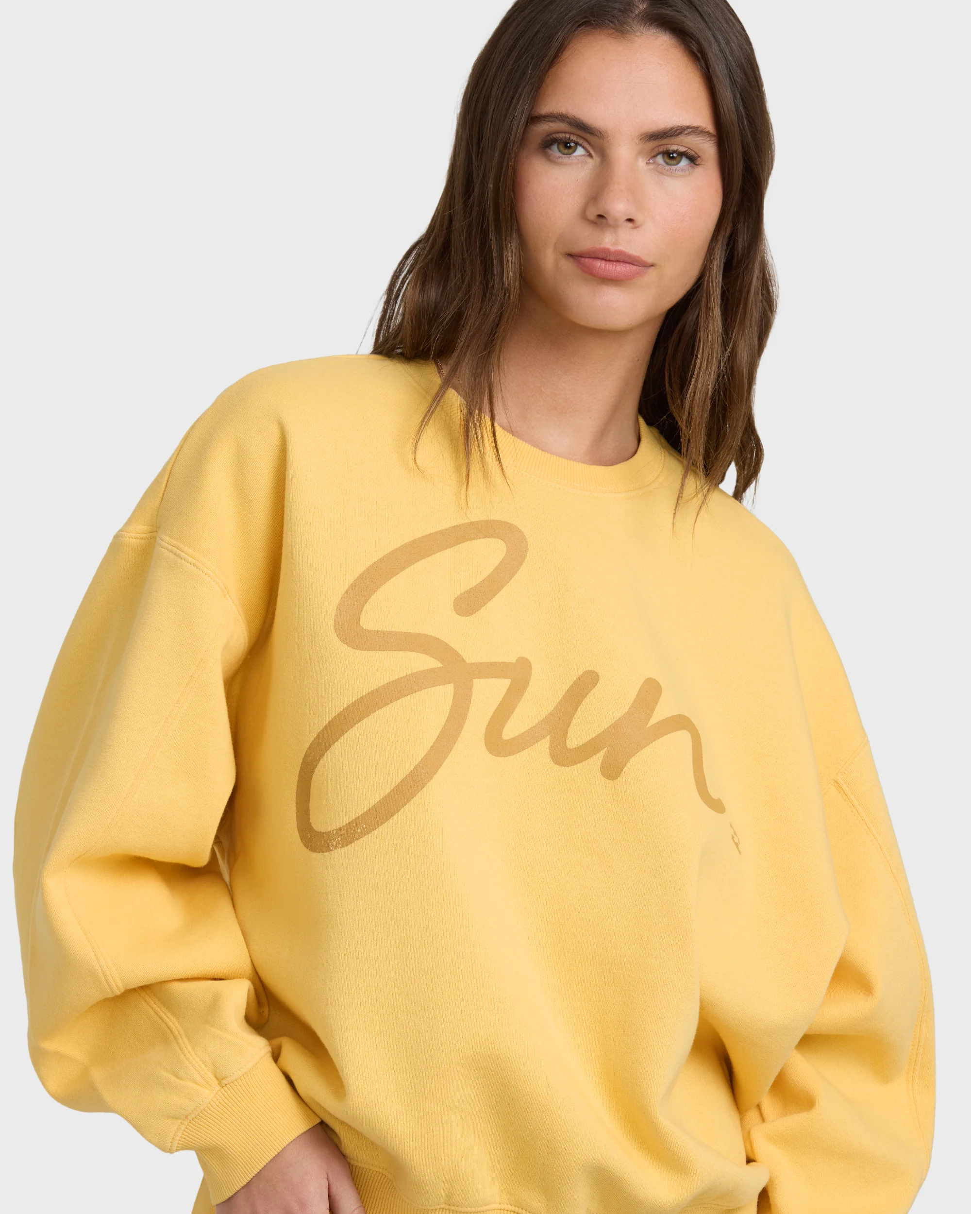Mono Aloha Kendal Crewneck Sweatshirt - Pale Yellow - Image 4