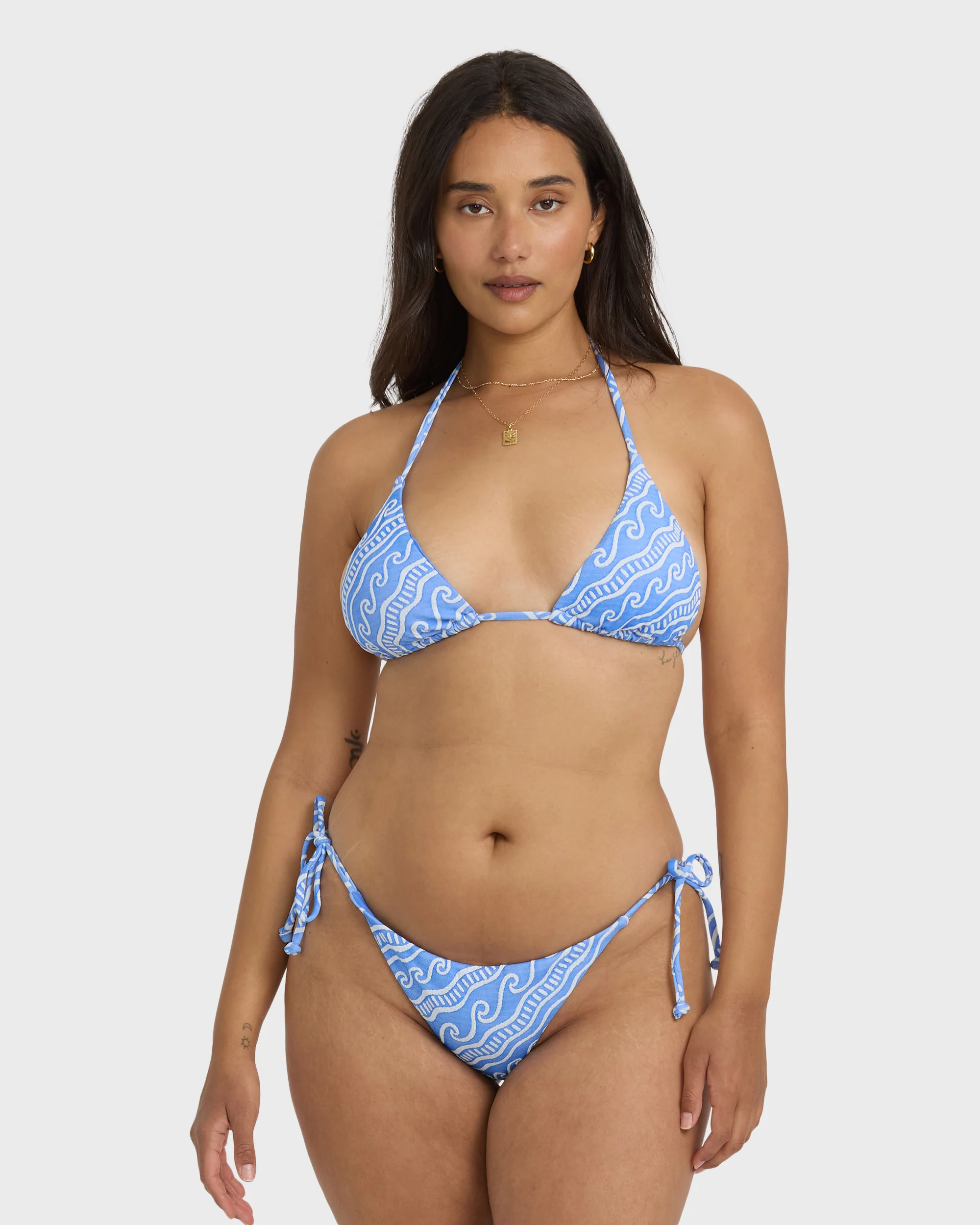 More Than Waves Multi Triangle Bikini Top - Tidal Blue - Image 7