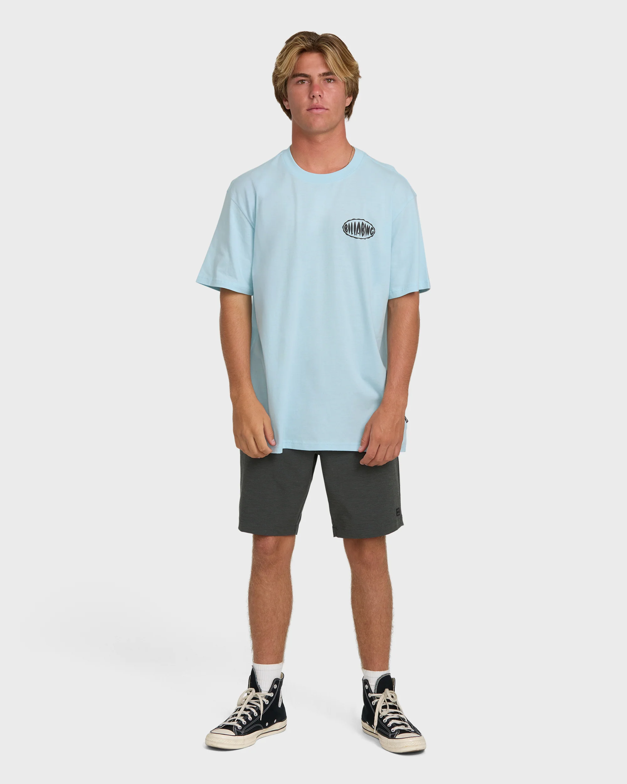 Nanda Ormond Burleigh Heads Premium Short Sleeve Cotton T-Shirt - Coastal Blue - Image 4