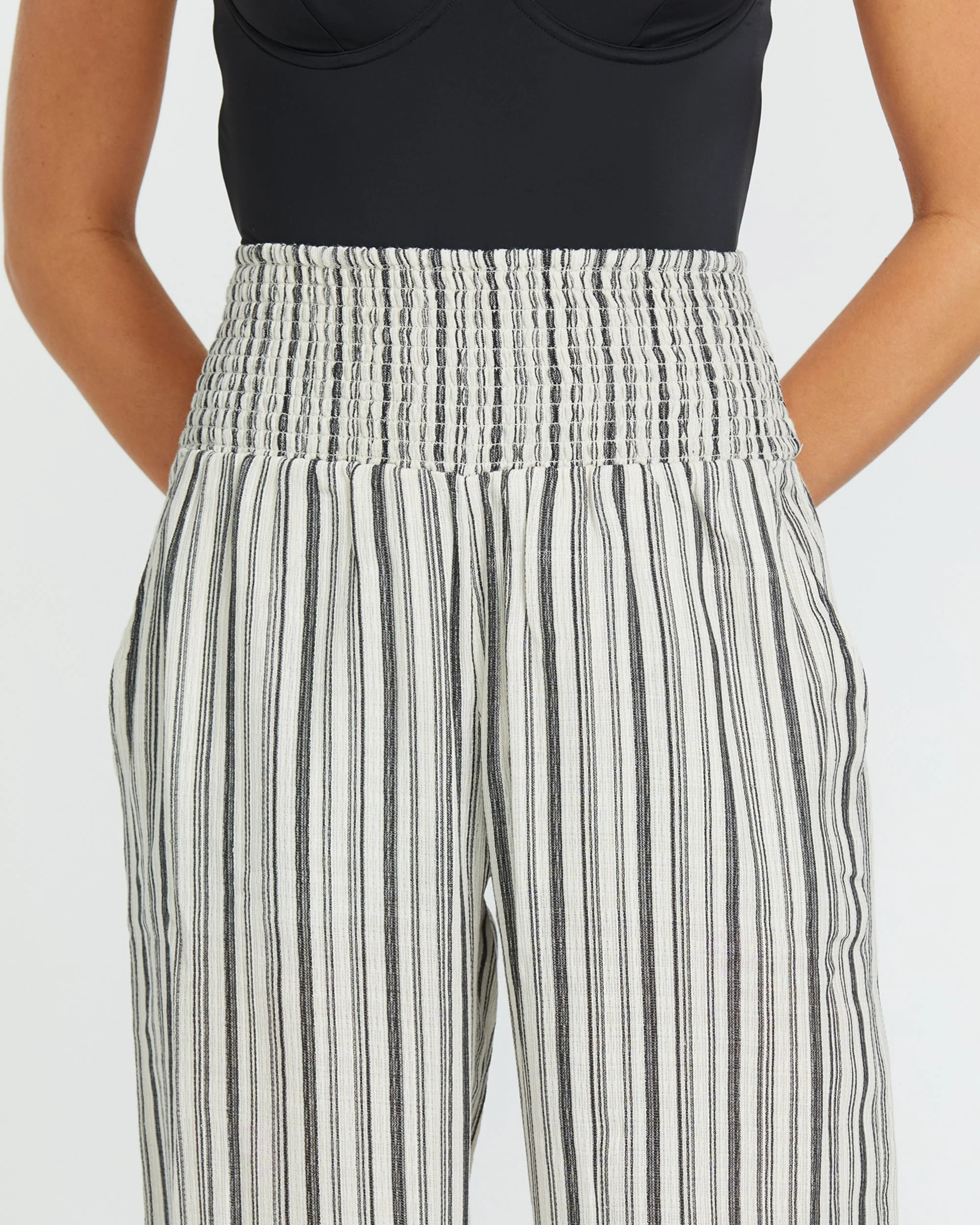 New Waves 2 Elastic Waist Pants - Black Pebble - Image 5