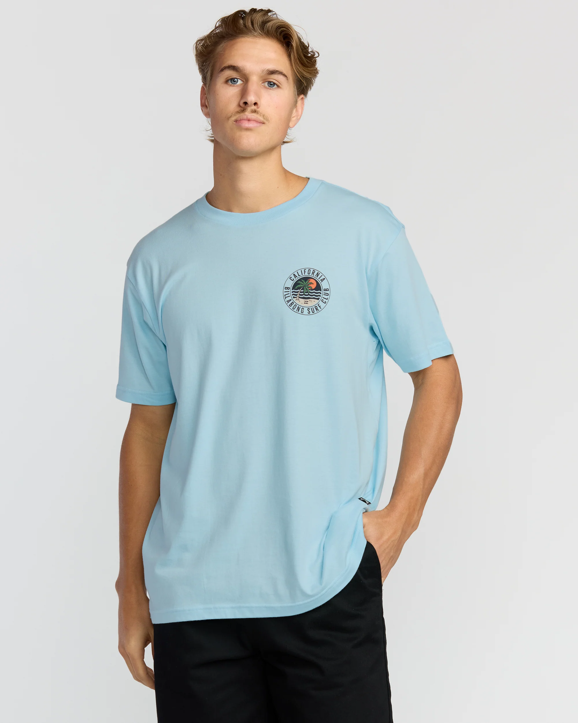 Palm Beach Ca Premium Short Sleeve T-Shirt - Coastal Blue - Image 2