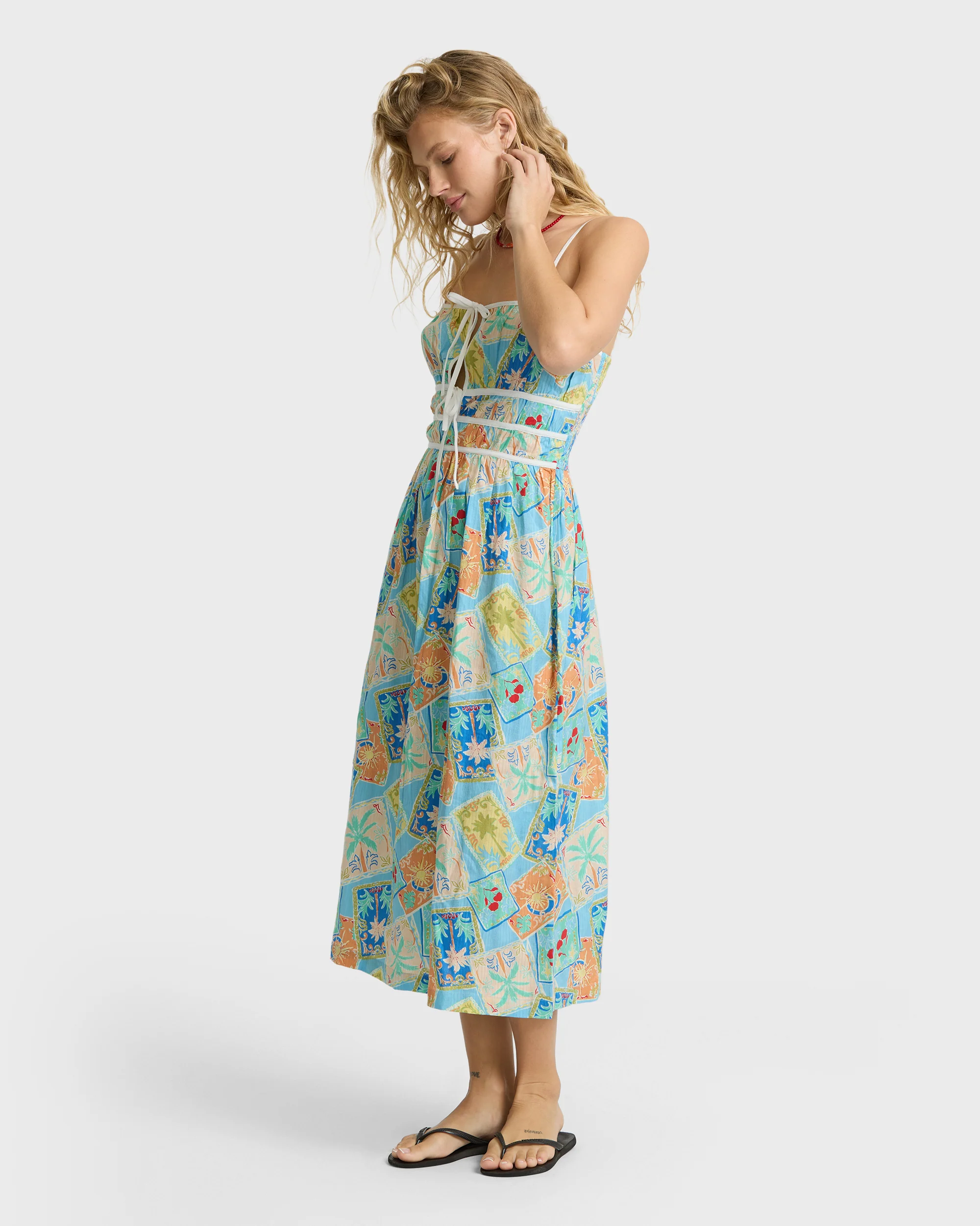 Palm Grove Midi Dress - Dream Blue - Image 3