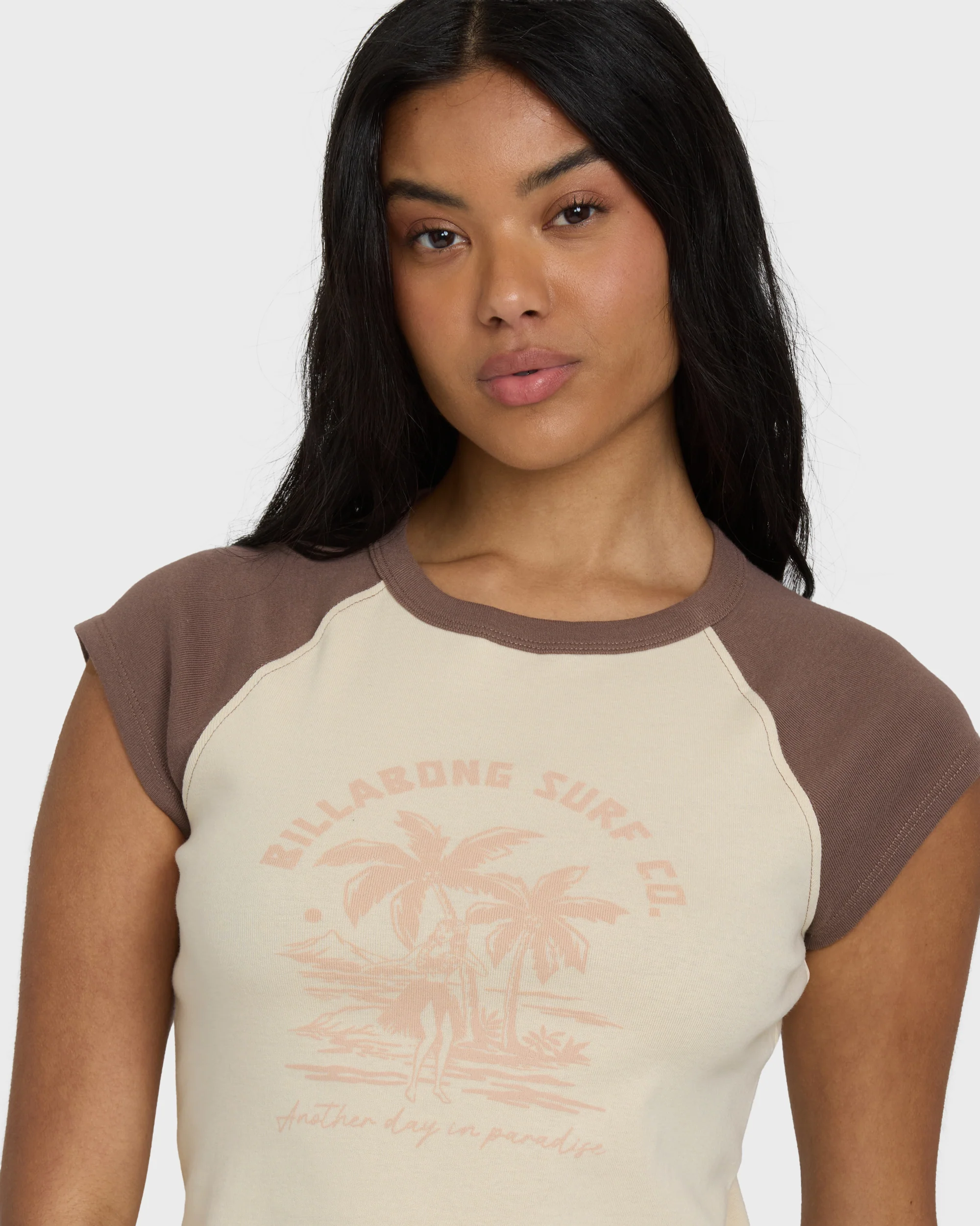 Paradise Raglan Short Sleeve T-Shirt - Kona - Image 2