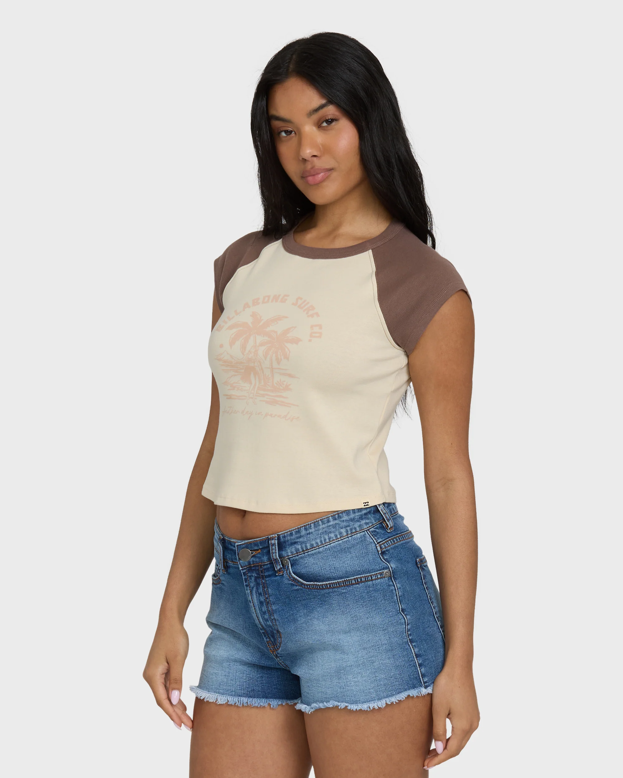 Paradise Raglan Short Sleeve T-Shirt - Kona - Image 4